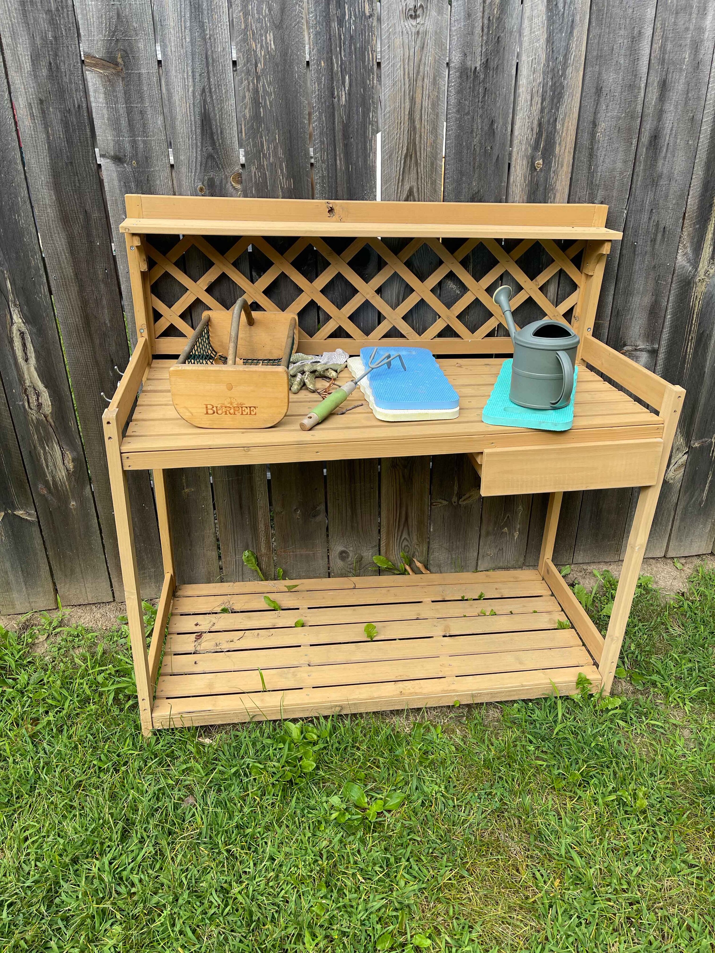  Students can practice their gardening skills at a potting bench that is just their size. 