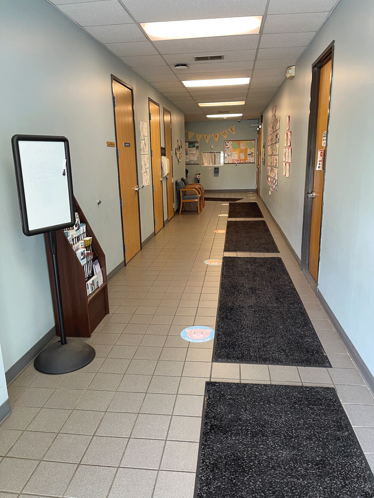  This hallway leads to the entrance of the Children’s Learning Center. 
