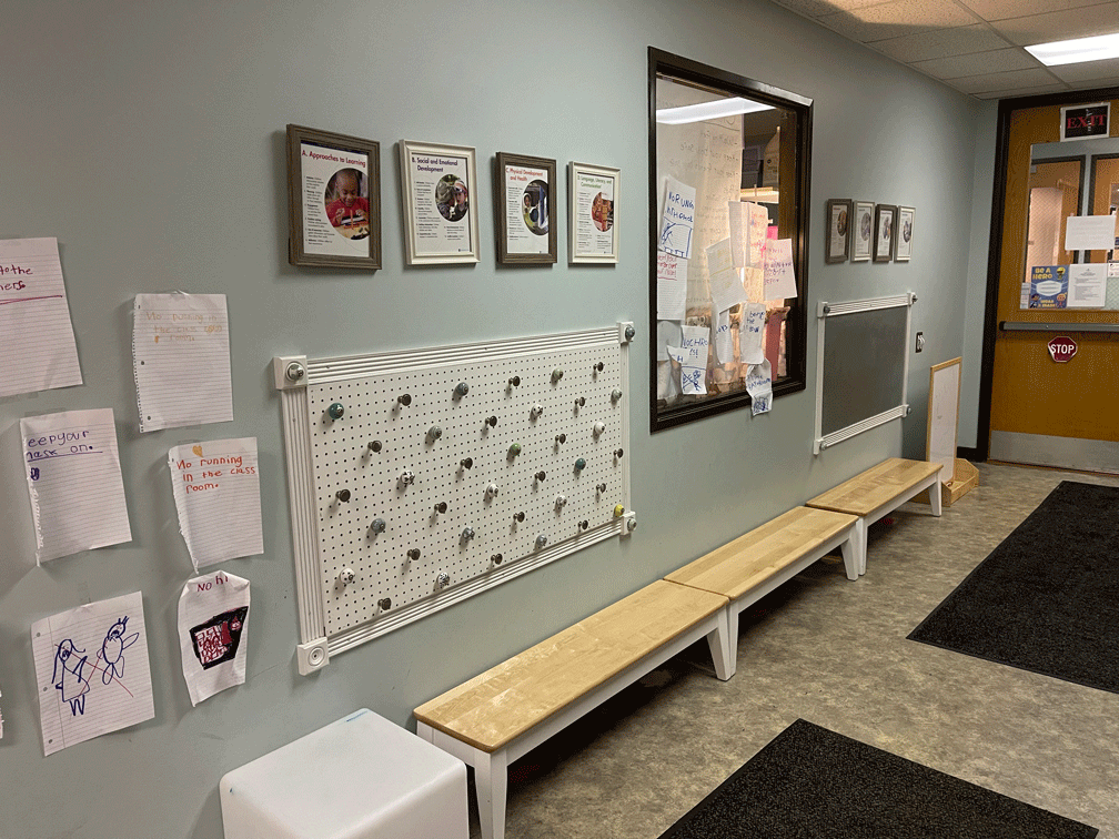  The main hallway inside the Children’s Learning Center. 