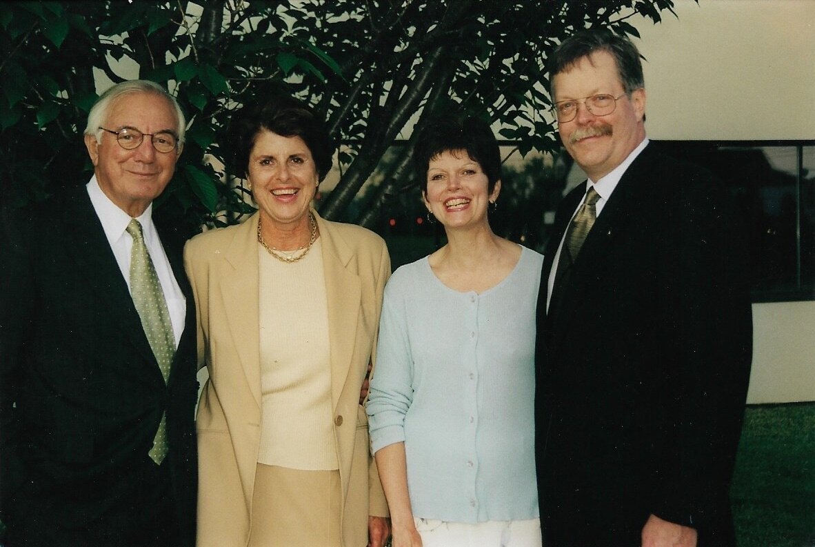  From left, Mort Harris, Brigitte Harris, Brenda Earl and former Oakland Family Services President and CEO Michael Earl are pictured at the dedication of the Harris Center for Children and Families in the early 2000s. 