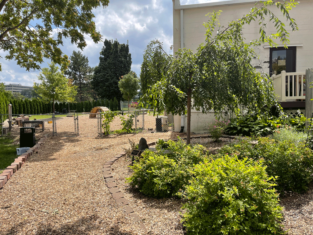  The Brigitte P. Harris Memorial Garden is pictured in 2021.  
