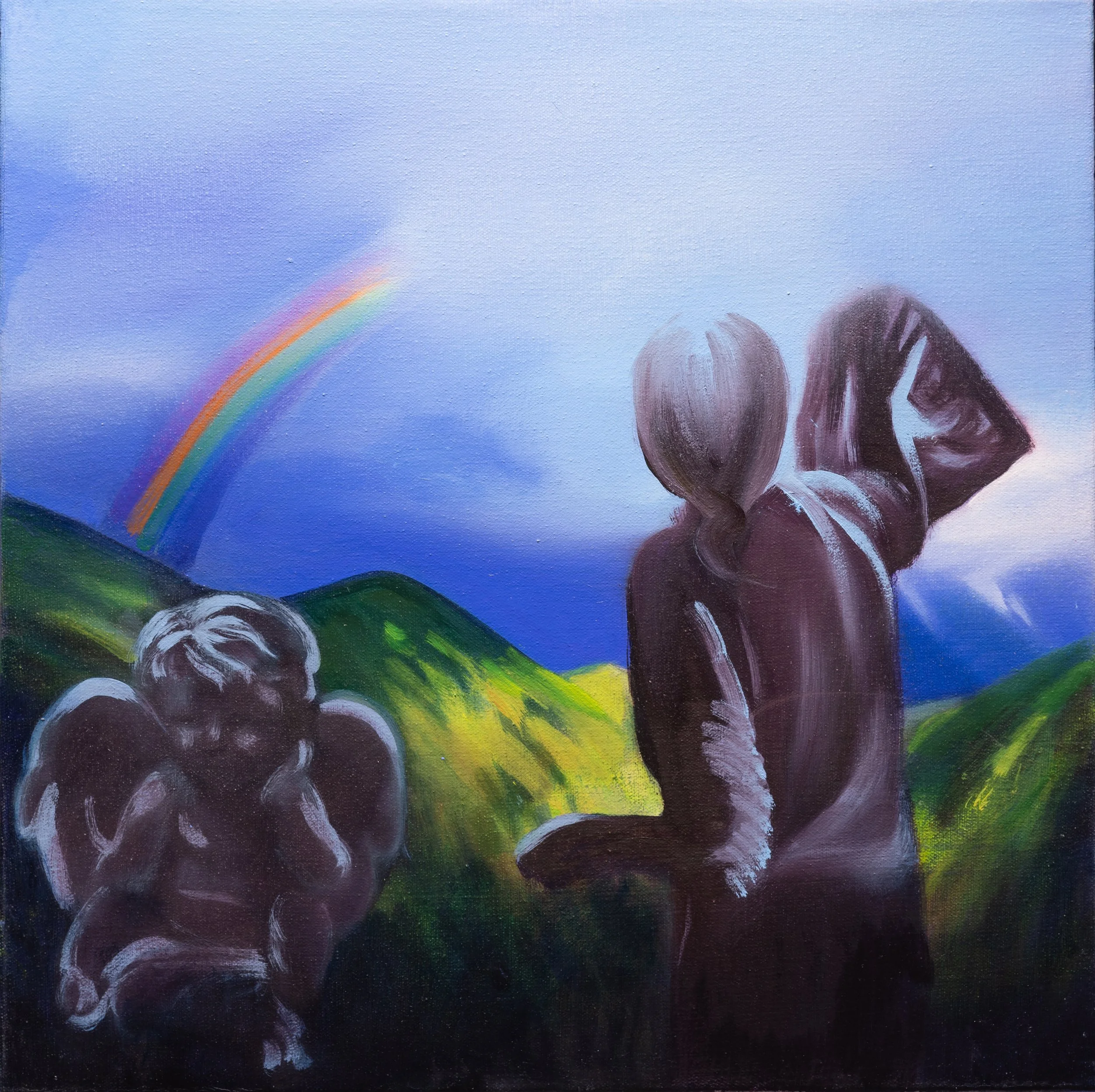 Namcha Barwa Peak, 2025, oil on canvas, 16x16in.