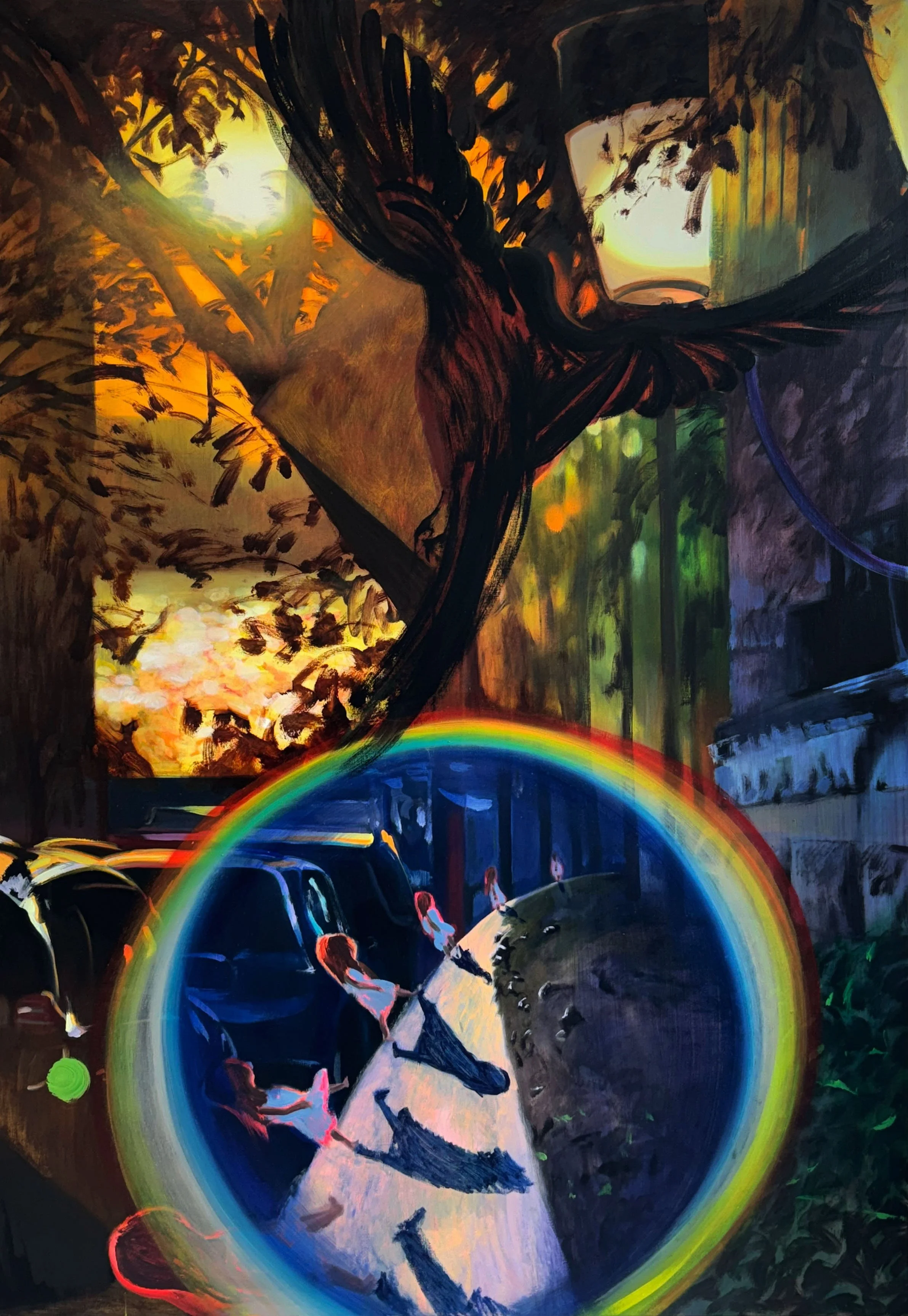 A day on earth, 2025, oil on canvas, 60x72in.