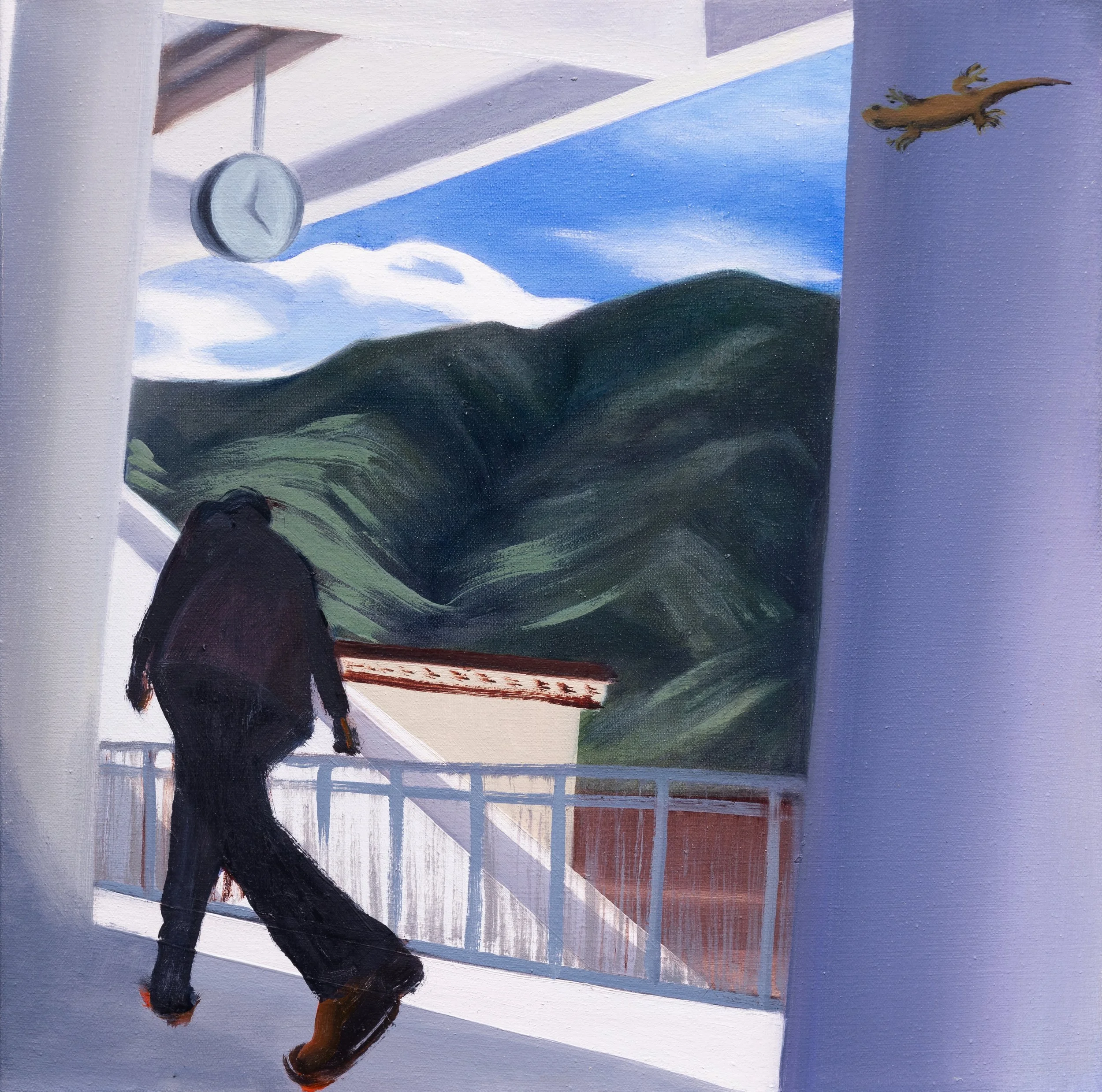 Train station, 2025, oil on canvas, 16x16in.