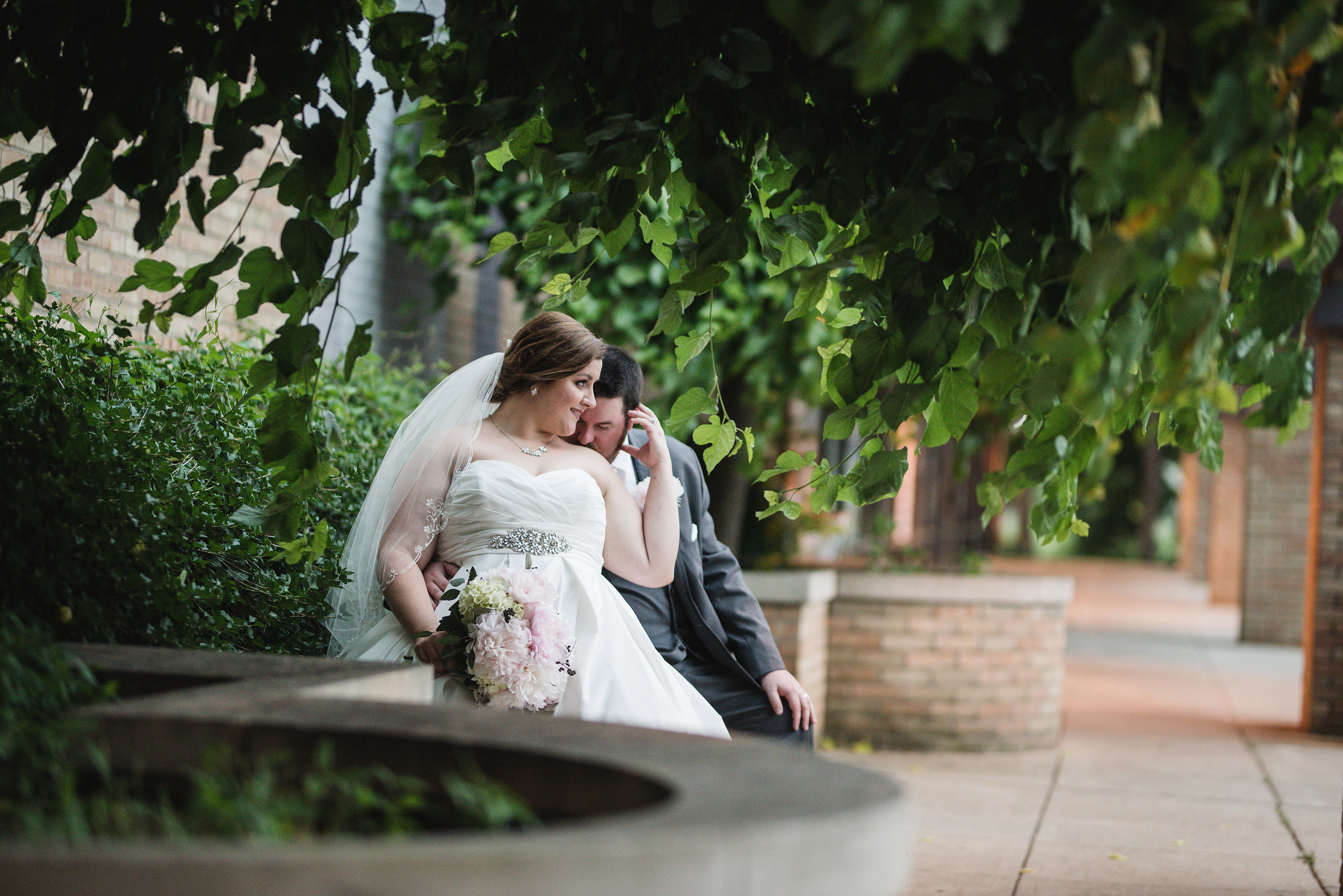 portraits of the bride and groom