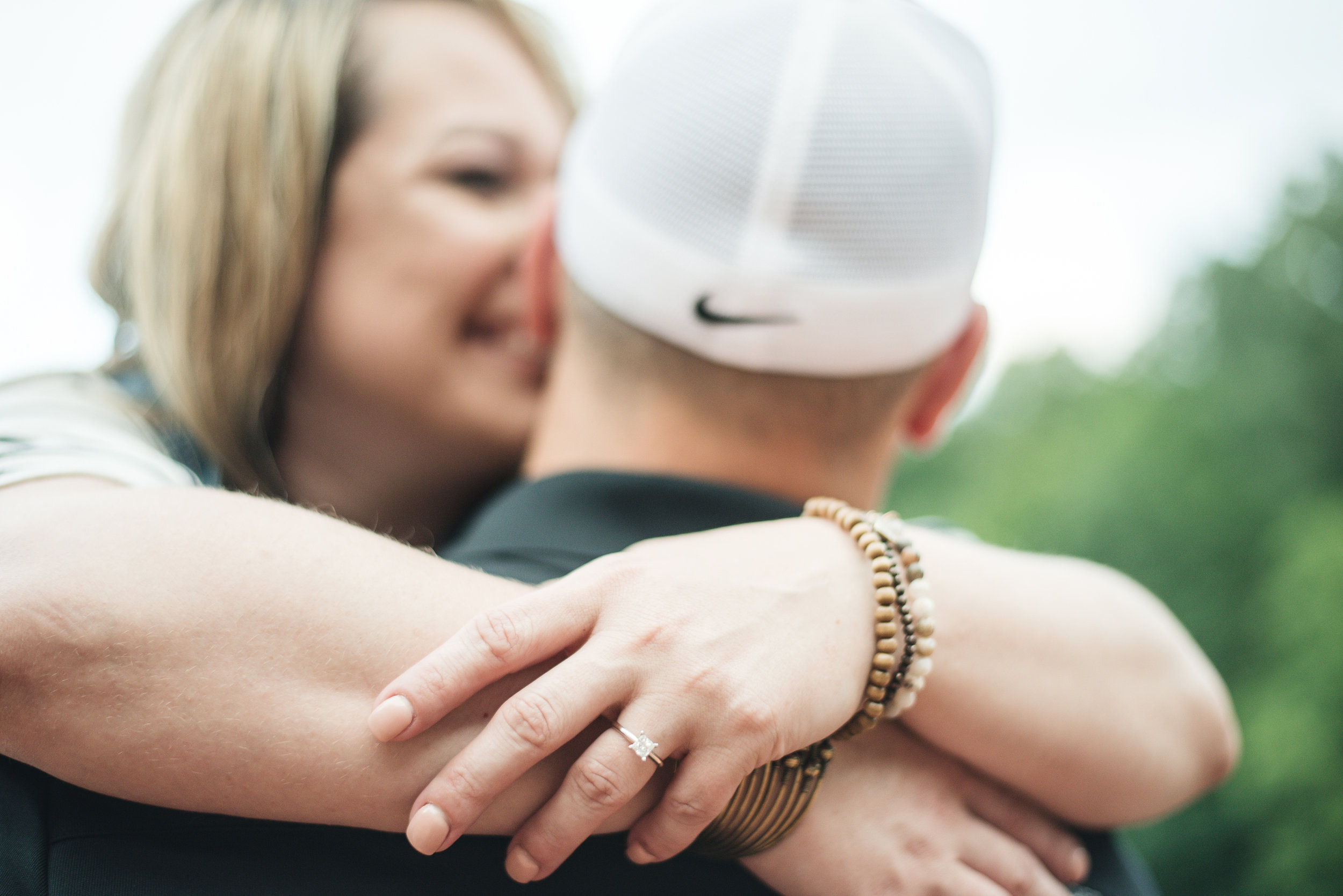 engagement ring shot at alley park lancaster ohio