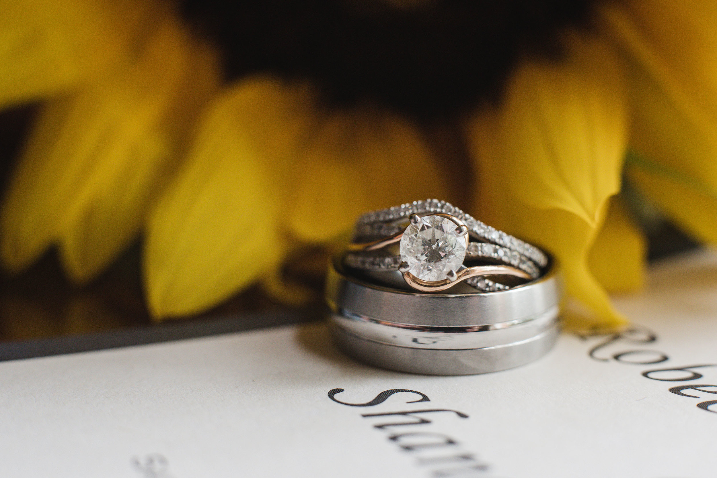 Ring shot at little brook meadows lancaster ohio wedding