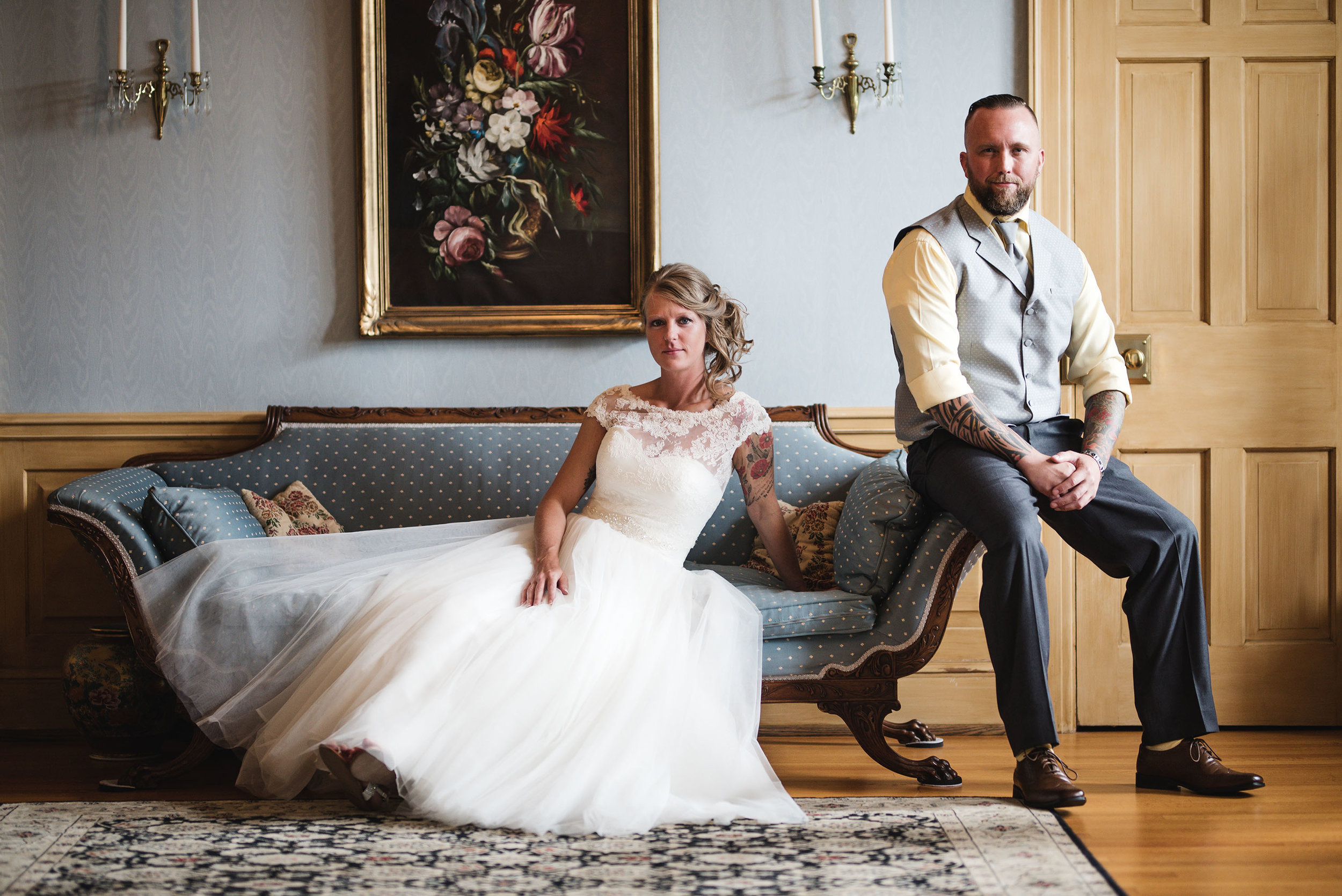 lancaster ohio wedding photographer portrait of bride and groom