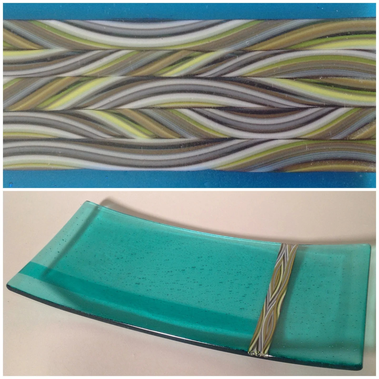 Aqua Vitrigraph serving dish