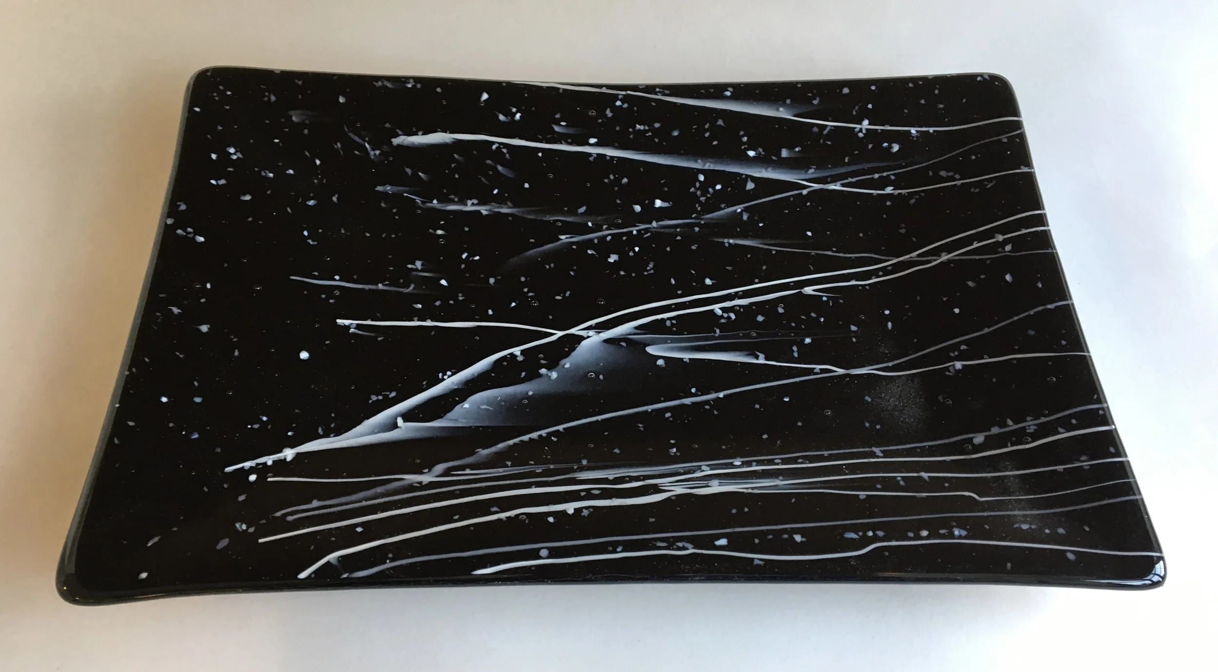 Medium Black Monochrome Serving Tray