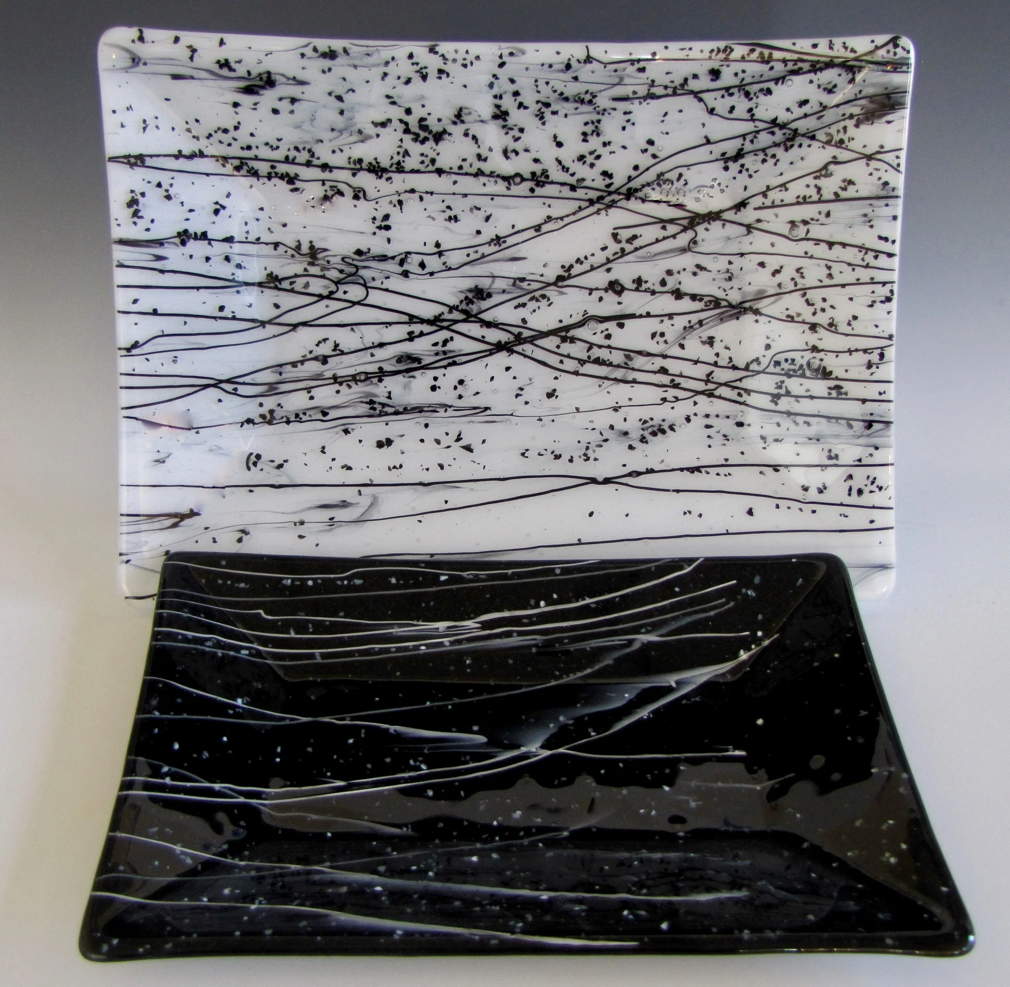 Large White Monochrome Serving Tray