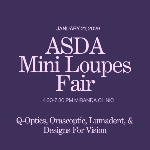 Loupes Fair on January 21st! Be sure to stop by to hear about the different loupes available to purchase!💜
