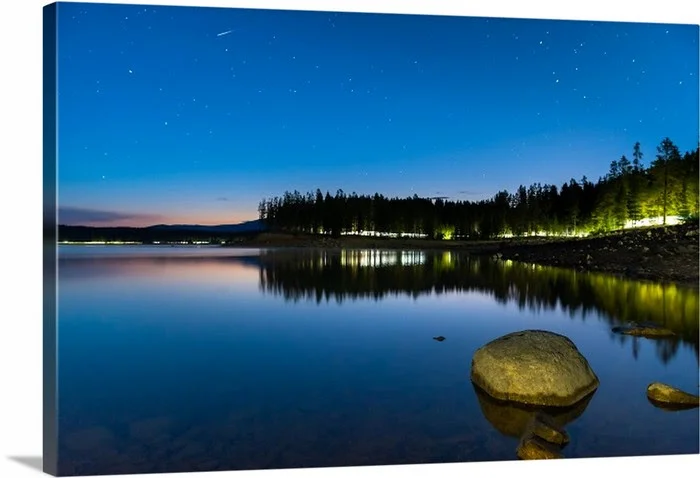 ‘Turquoise Lake - LT100 RUN’ captures the headlamps of runners are they make their way along the shoreline of Turquoise Lake early morning during the Leadville Trail 100 Run.