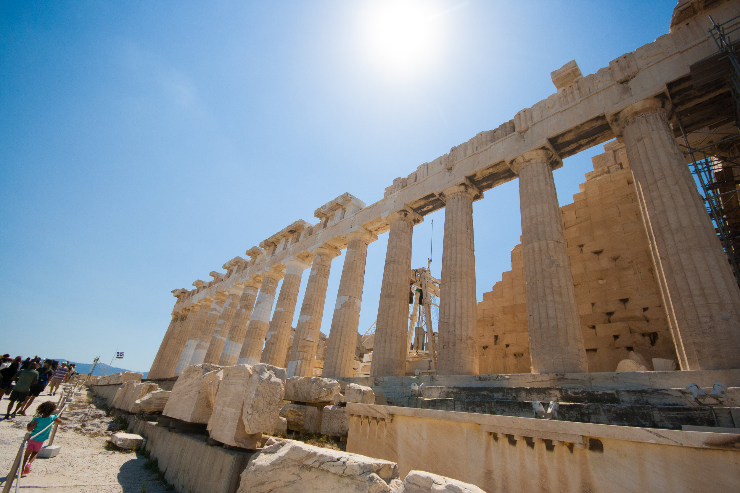 The Parthenon is a temple that was dedicated to the goddess Athena and was completed in 438 BC. 2500 years old...incredible!