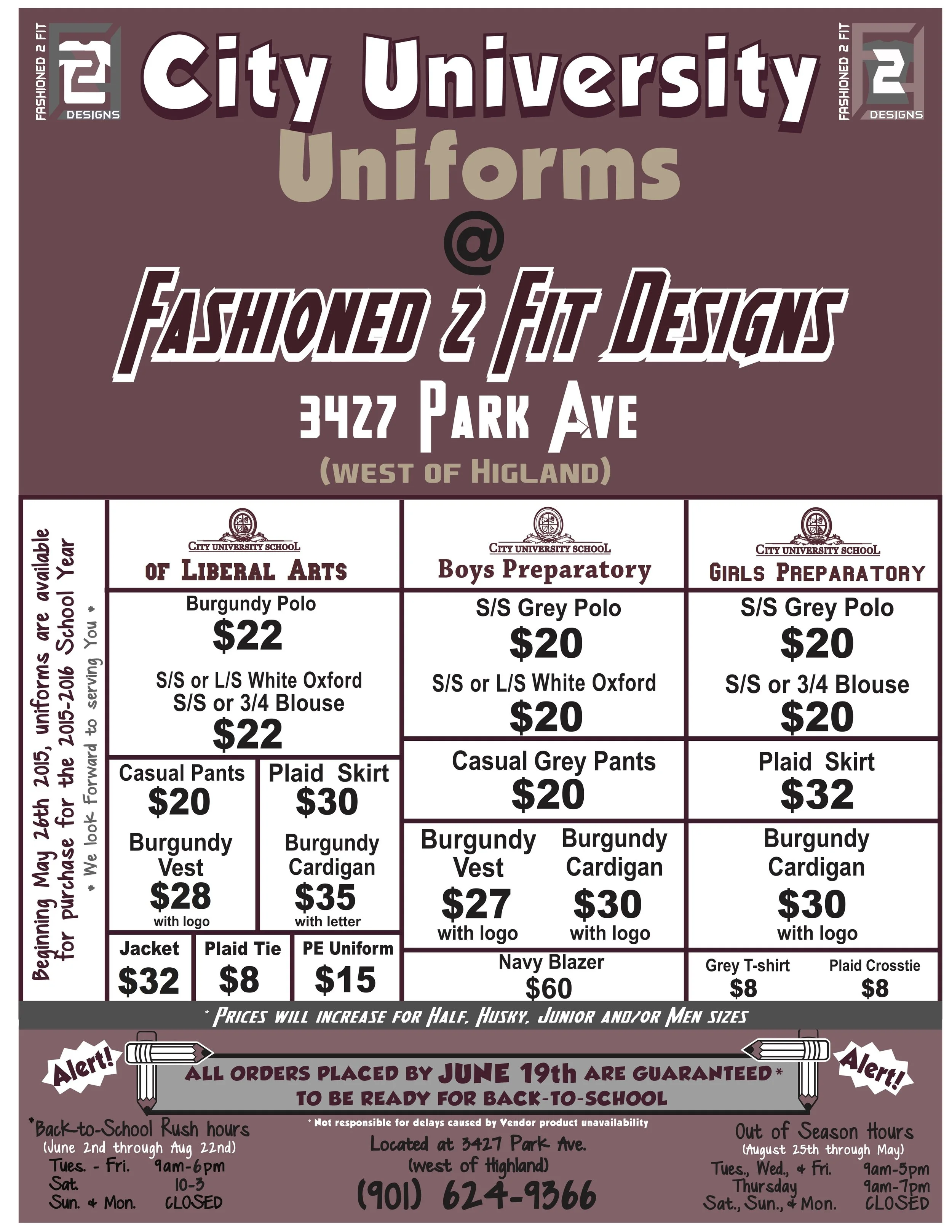 City University Uniform Flyer