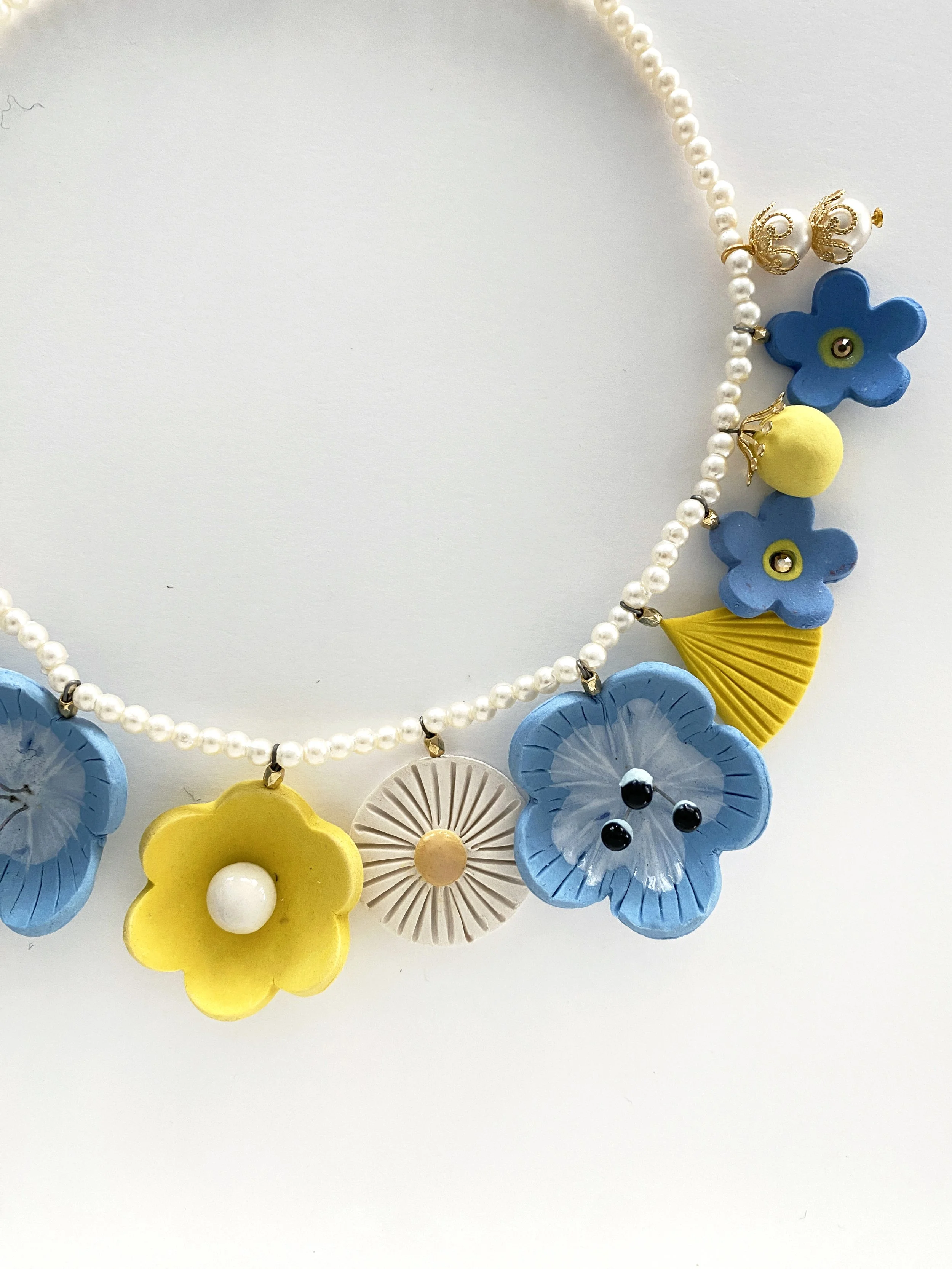 Forget-Me-Not Collar Necklace