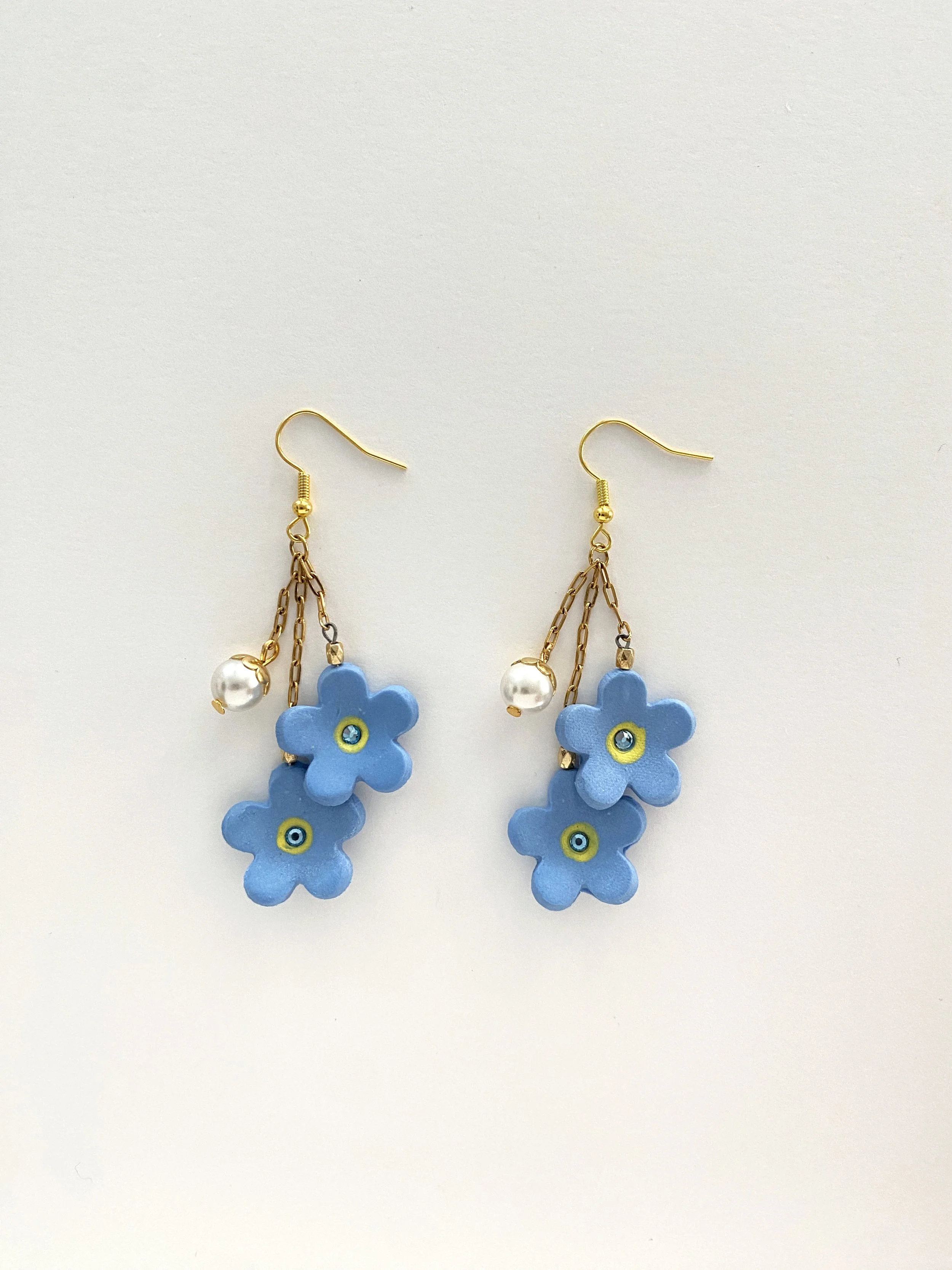 Forget-Me-Not Dangle Statement Earrings