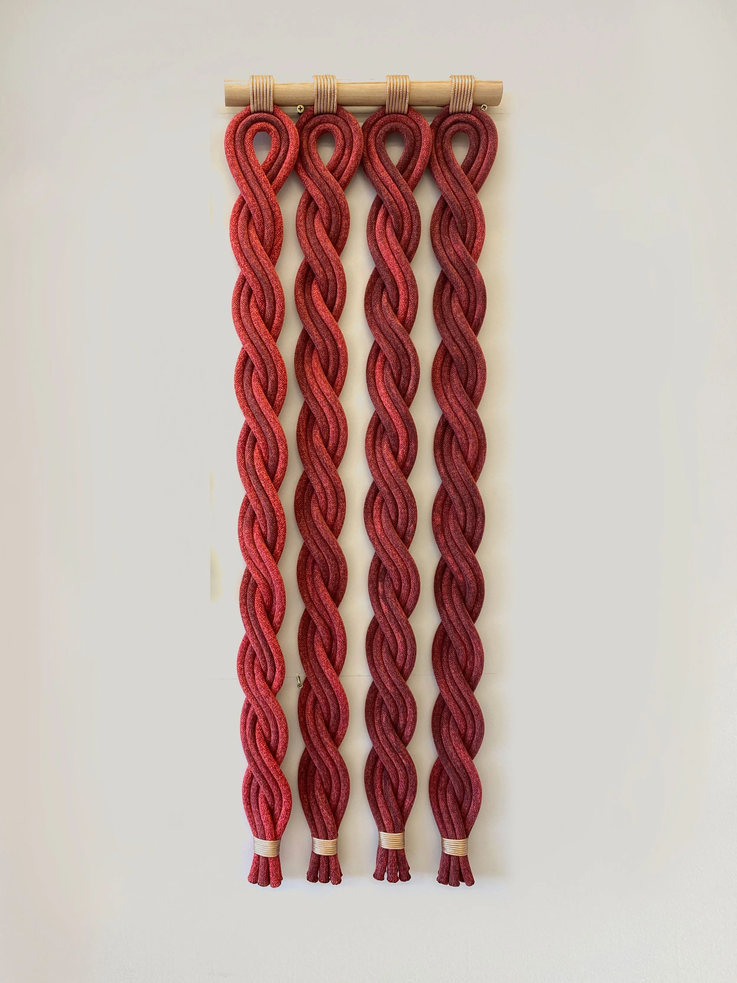 "Trial By Fire" — Retired Climbing Rope Wall Art