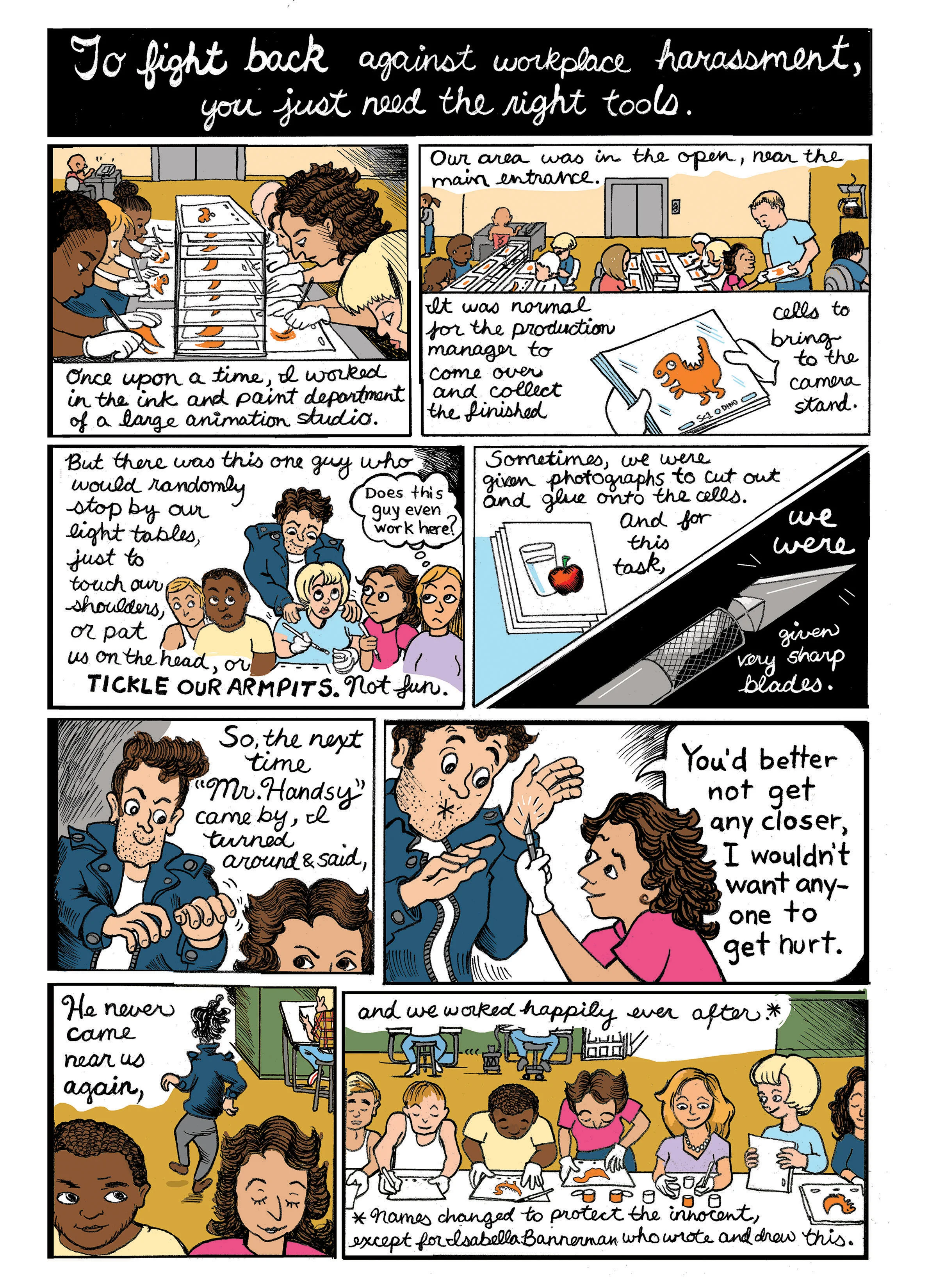 A one-page piece I wrote and drew for Resist Magazine about workplace harassment. It was published by F. Mouly and N. Speigelman in May, 2018.