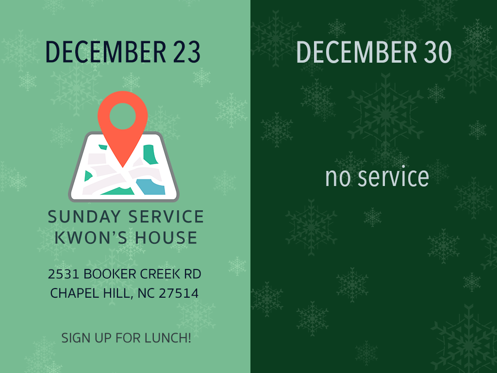 Sunday Service Location Change