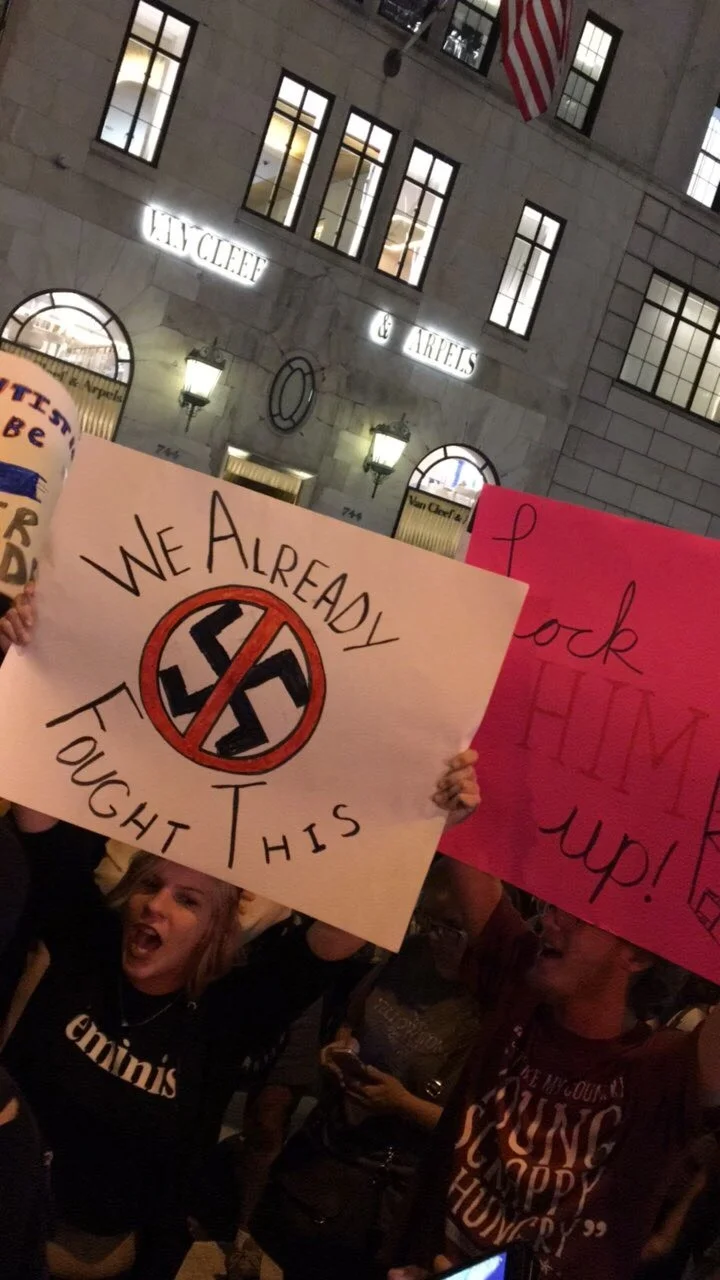 Trump arrives home in New York, but protesters don’t see him