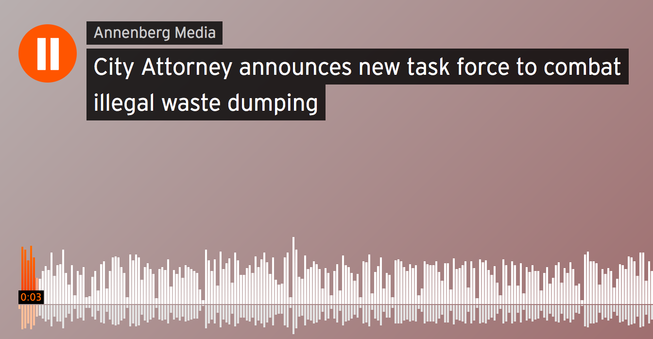 City Attorney announces new task force to combat illegal waste dumping
