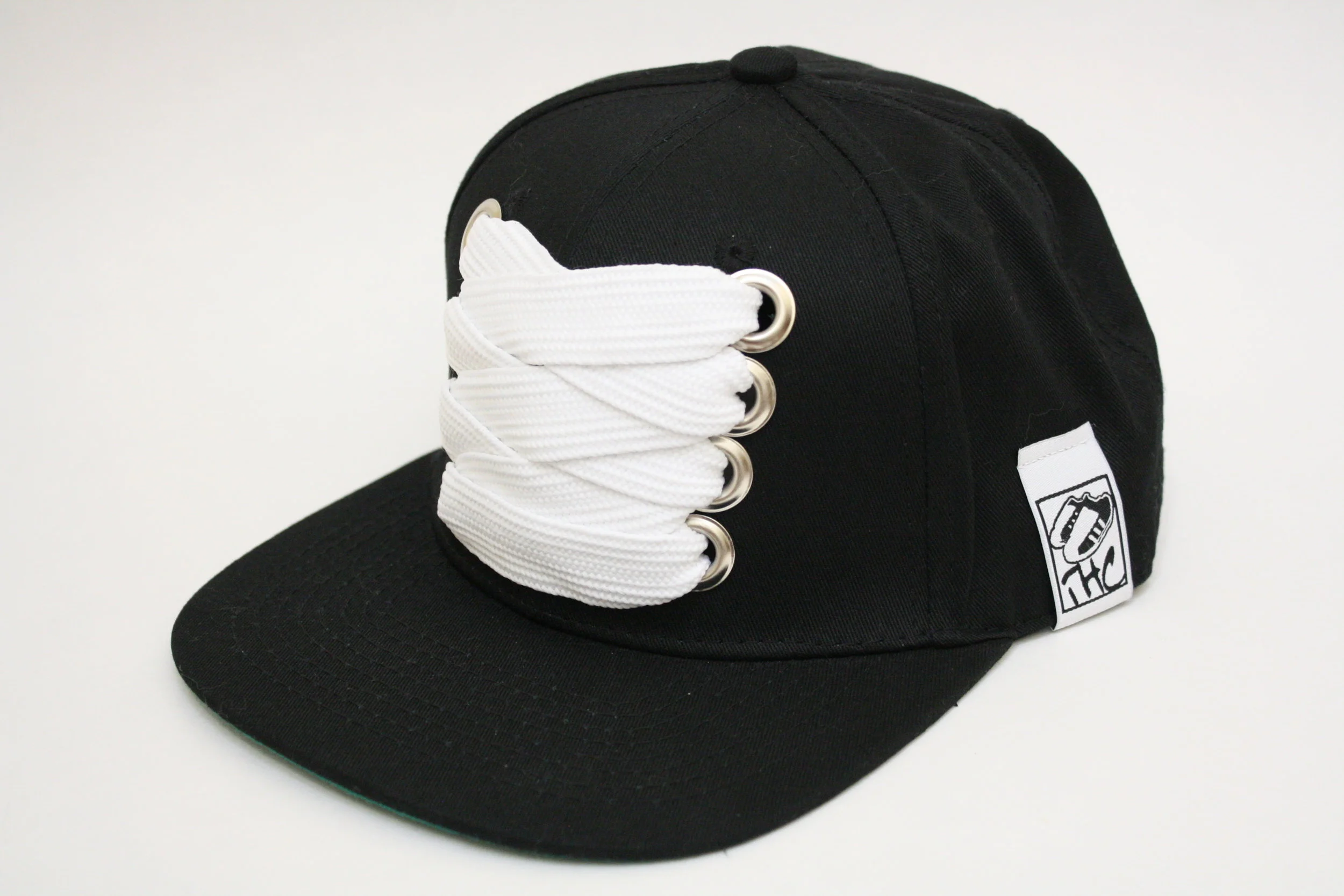 Black and White Custom Fat Lace Snapback
