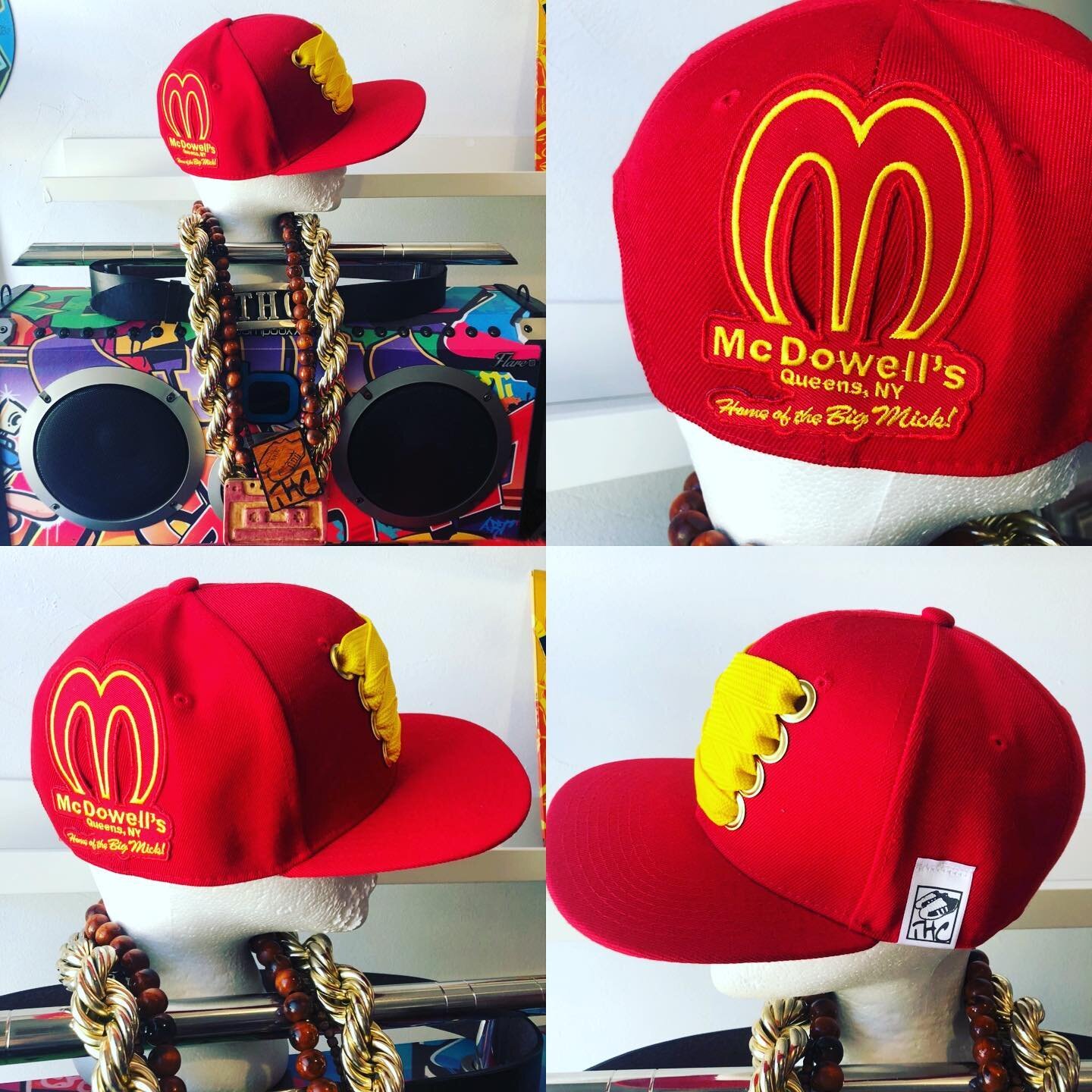 Coming 2 America is released on Friday!! Can&rsquo;t wait for this update to the classic. I have one more of these officially unofficial McDowell&rsquo;s custom snapbacks - all red with yellow XL fat lace and McDowell&rsquo;s patch on the side. One a