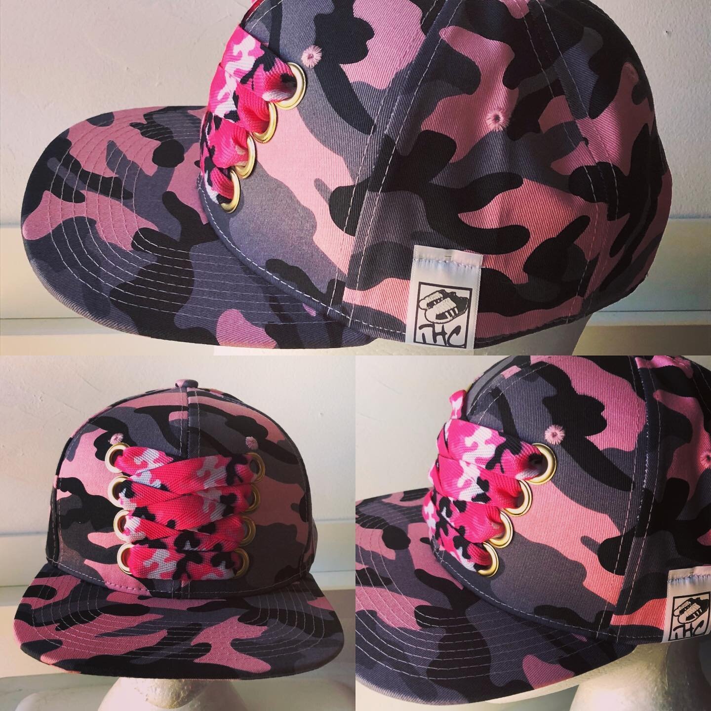 Not all camo is for being unobtrusive...sometimes you need to make a statement with it. I&rsquo;m a sucker for good camo and immediately grabbed this new hat from my wholesaler, knowing I had the perfect laces for it. Pink, grey &amp; black camo snap