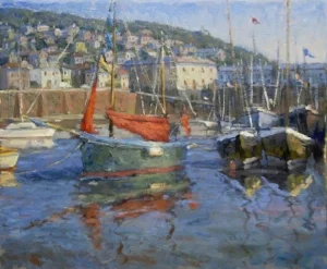 FRED DOLORESCO---Mousehole Harbor 24 x 30-Oil.jpg