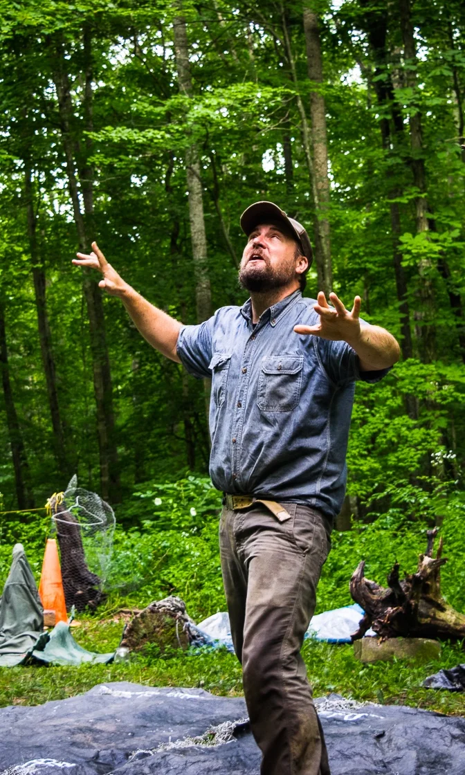 Bob Martin as Ezell at Clear Creek (photo by Erica Fladeland).