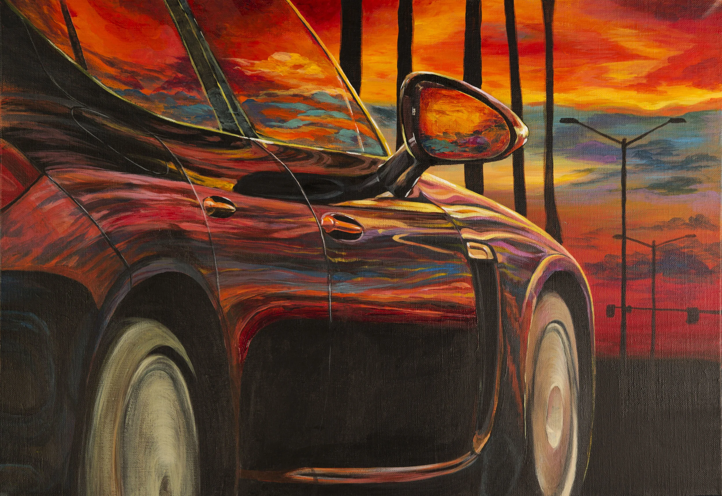 Runnung_Porsche_toward_sunset-Acrylic-painting-HJ-resize.jpg
