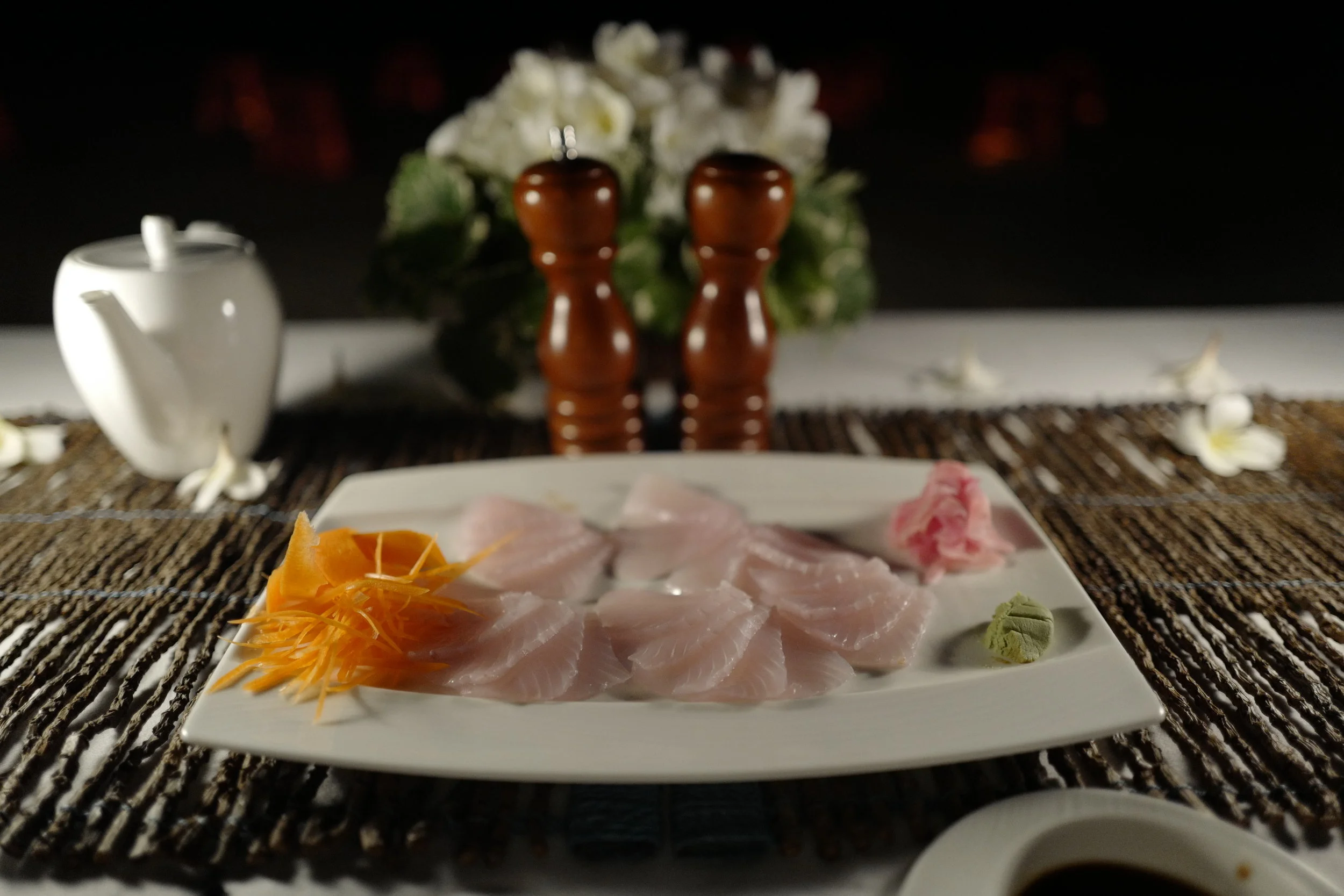  Our insanely delicious wahoo sashimi! The moment we've been waiting for! 
