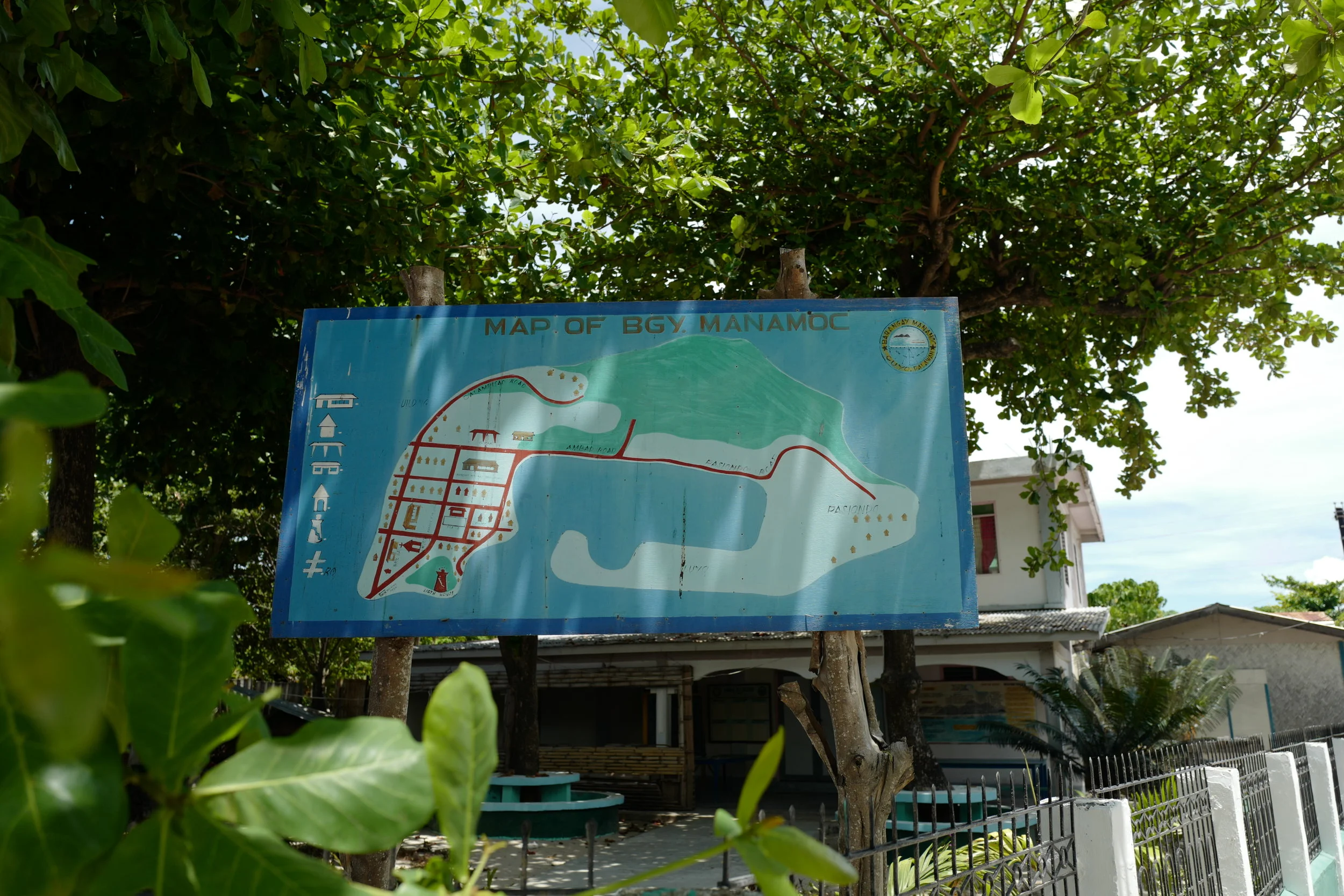  A map of the small town. 