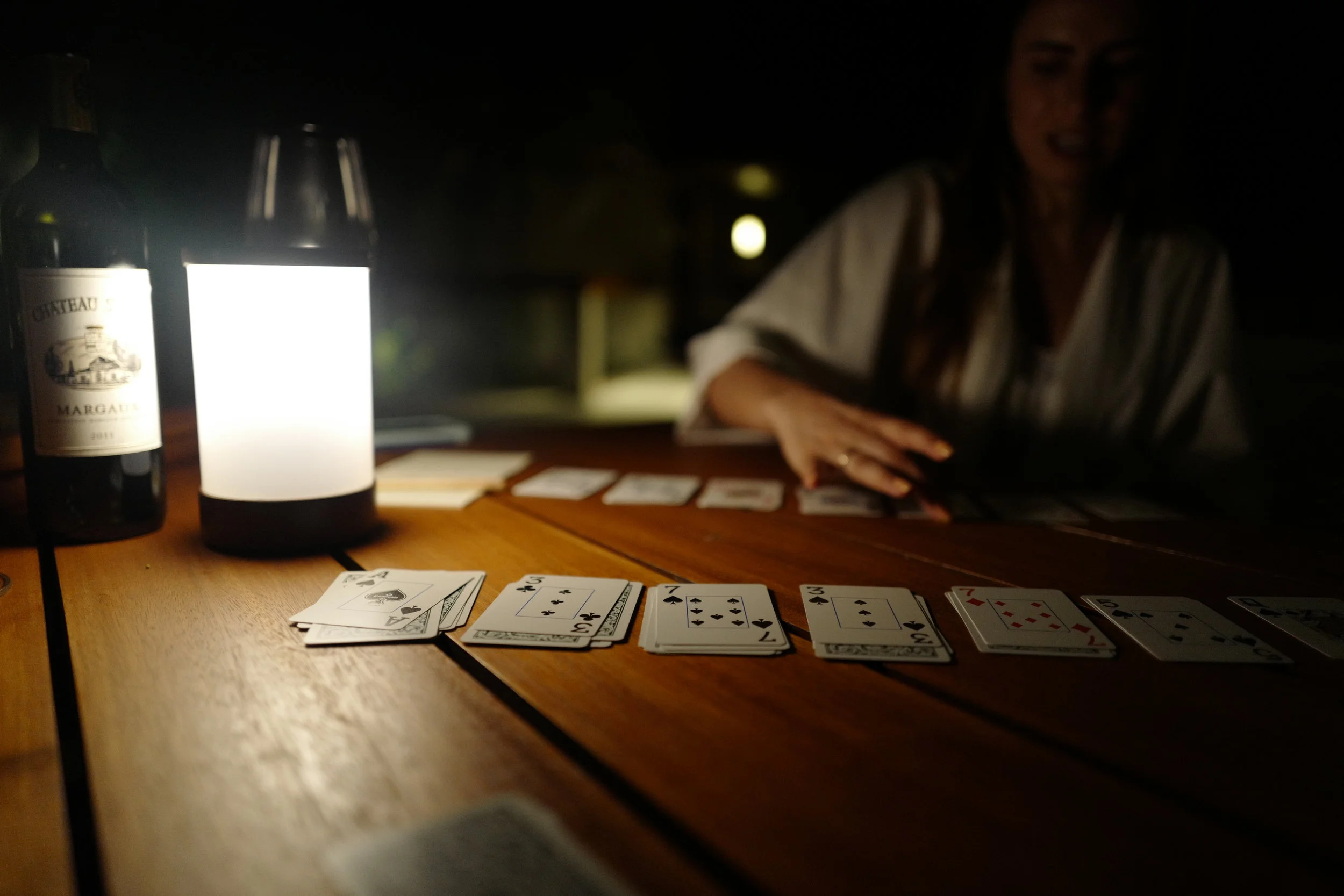  Cards, wine, and an ocean breeze. Does it get any better? 