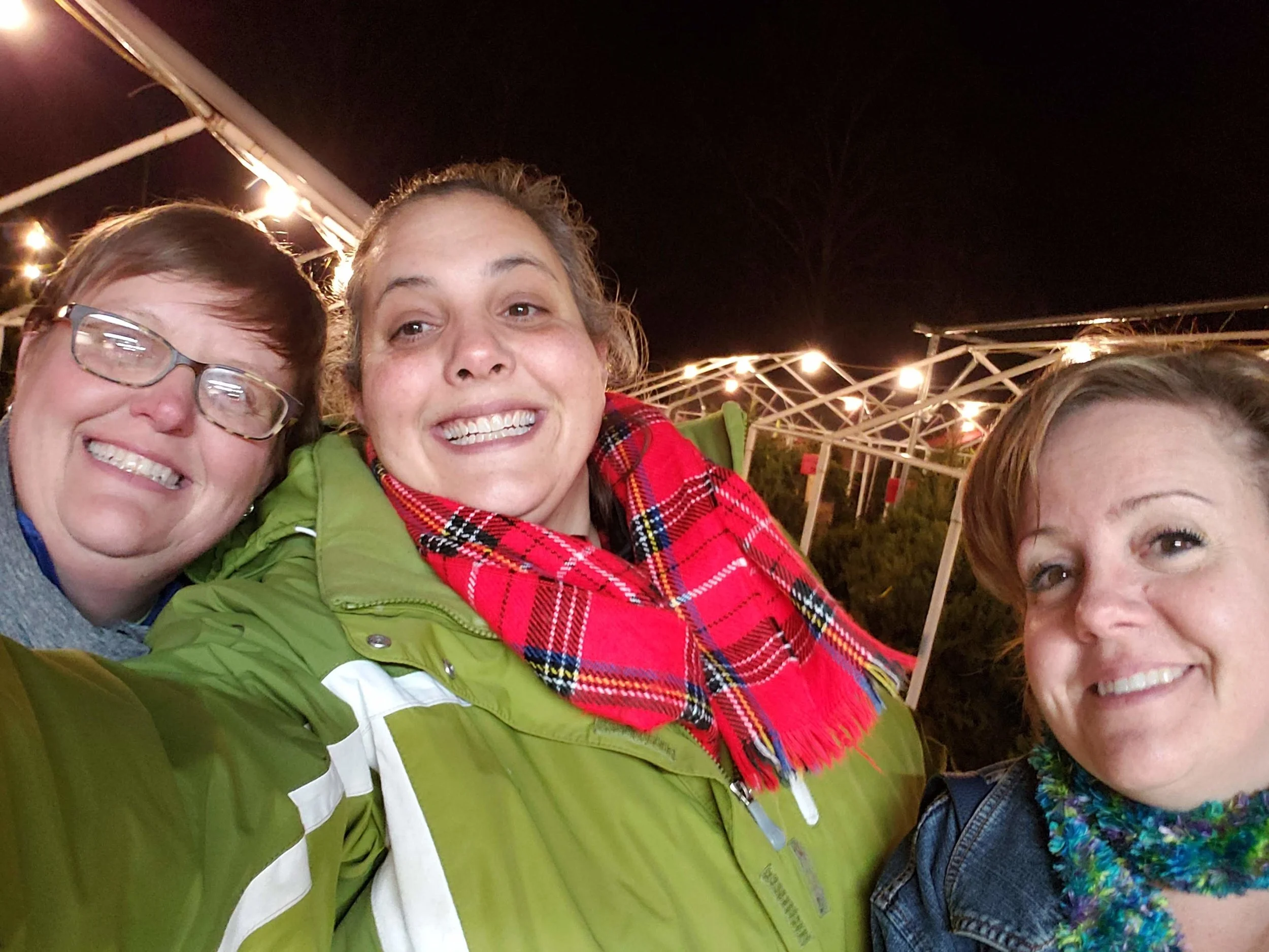 Susan, Katrina and Liz annual Christmas Tree Buying Extravaganza