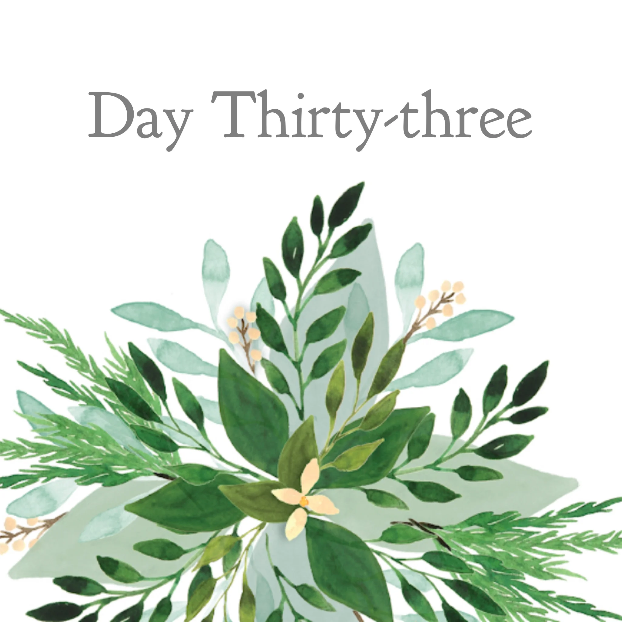 Day Thirty-Three