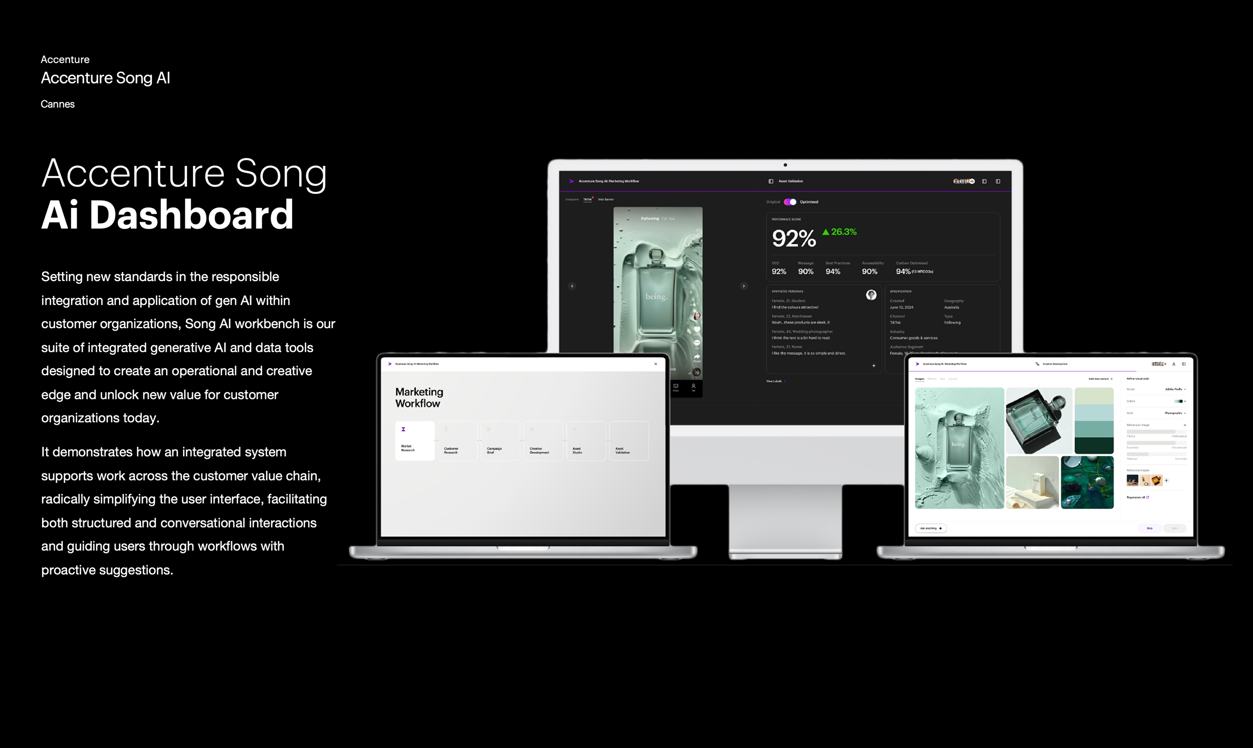 Accenture Song // Song AI Dashboard // UI / UX Design