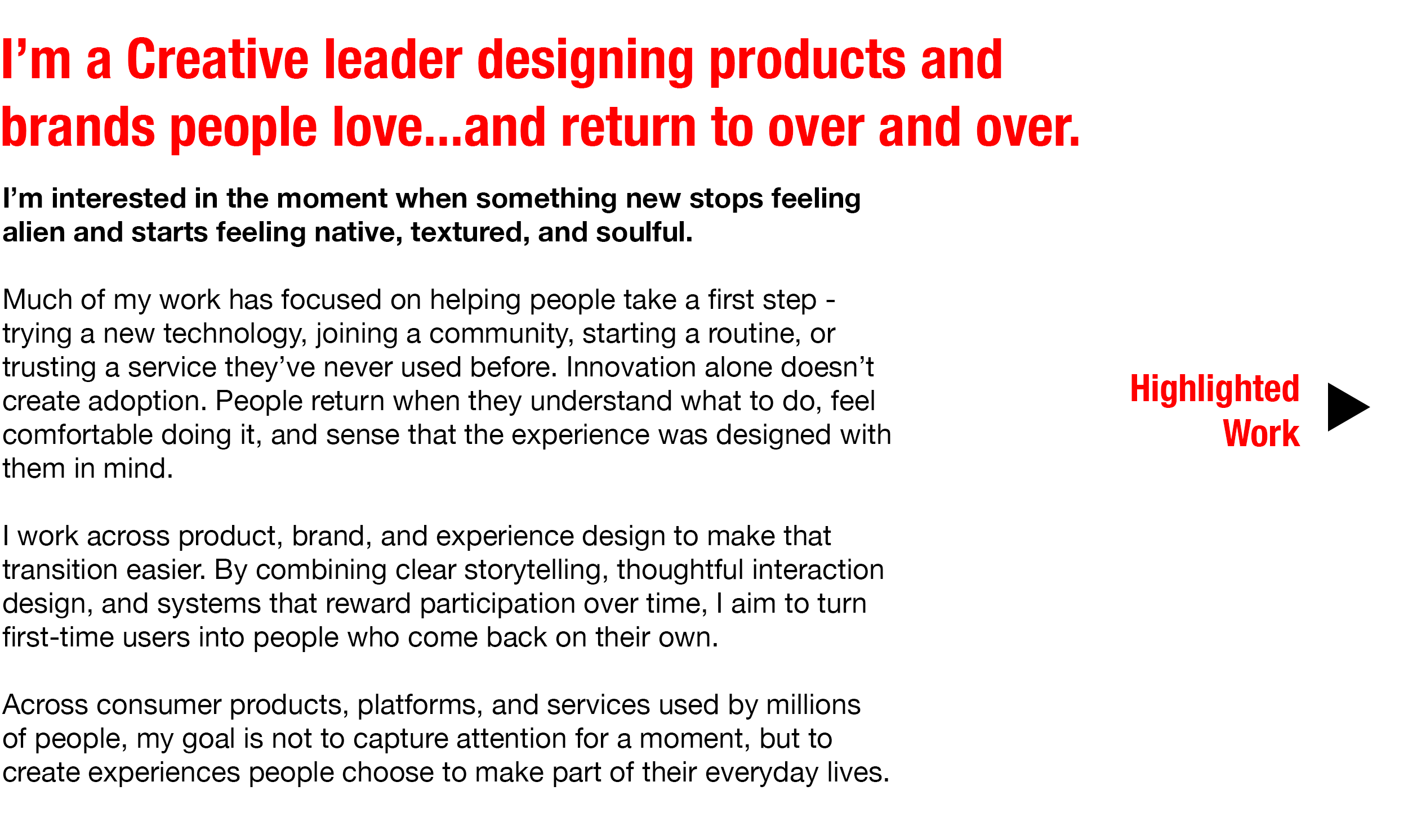 CREATIVE LEADERSHIP APPROACH & IMPACT