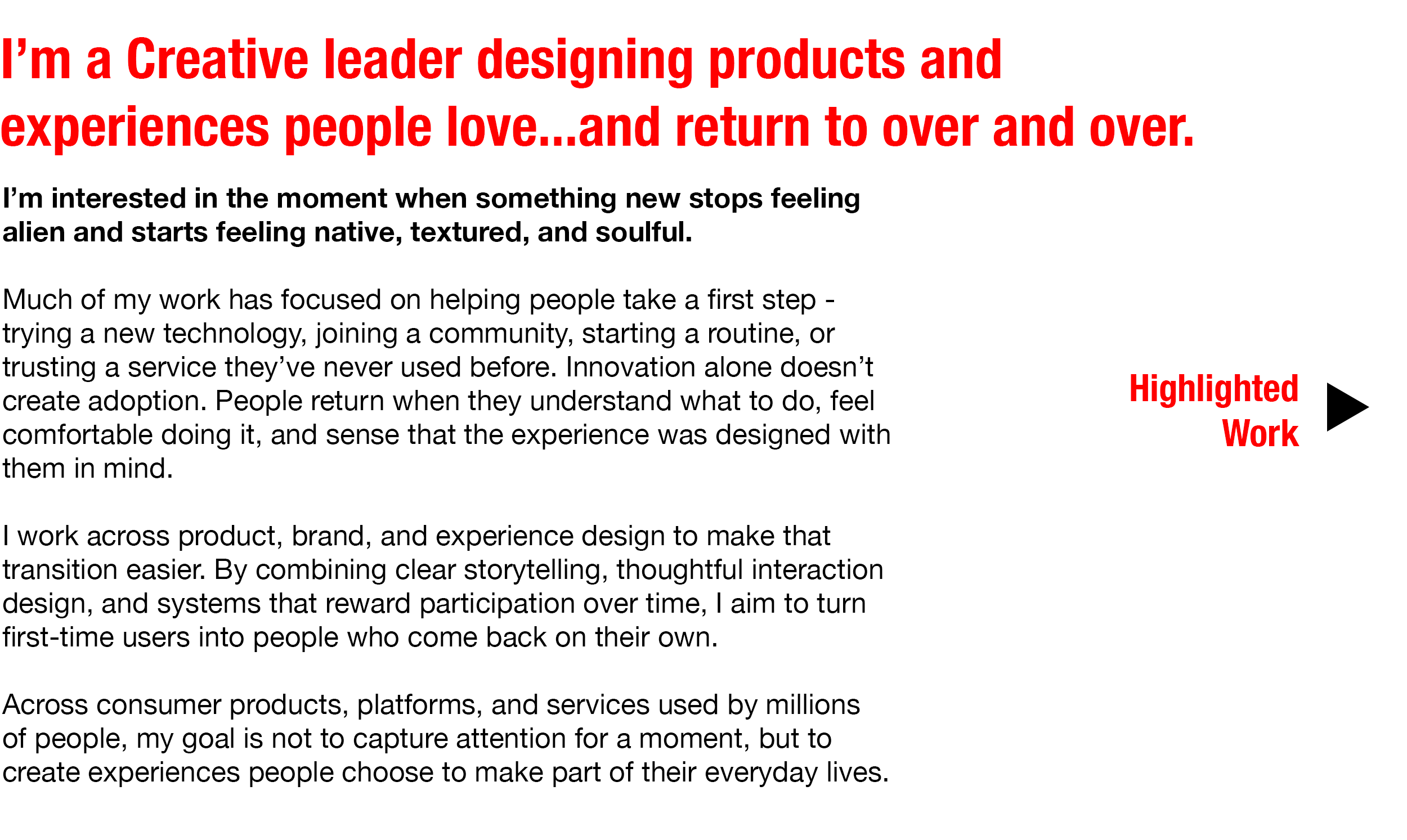 CREATIVE LEADERSHIP APPROACH & IMPACT