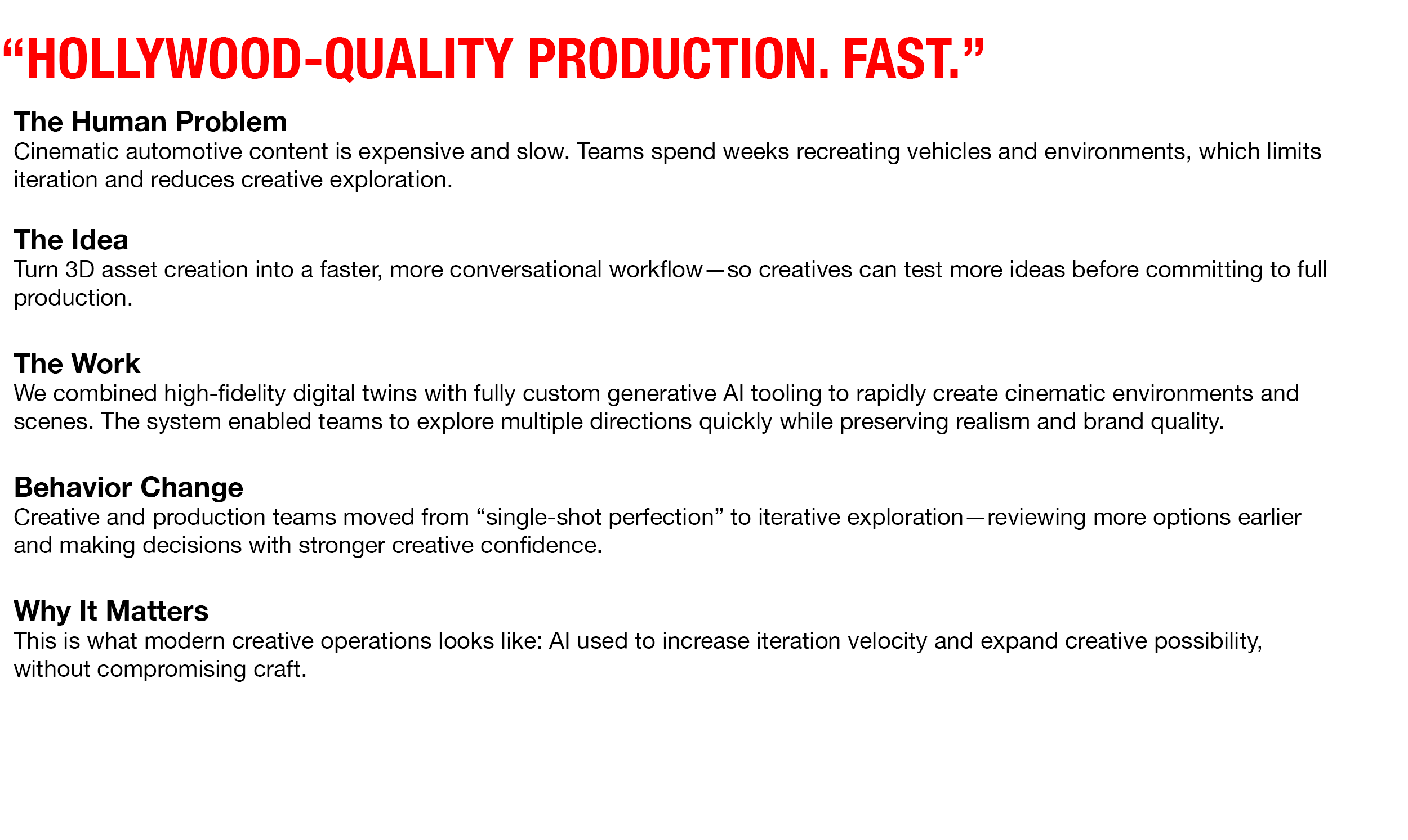 ACCENTURE SONG // JLR NVIDIA // AI-Powered Production Tool
