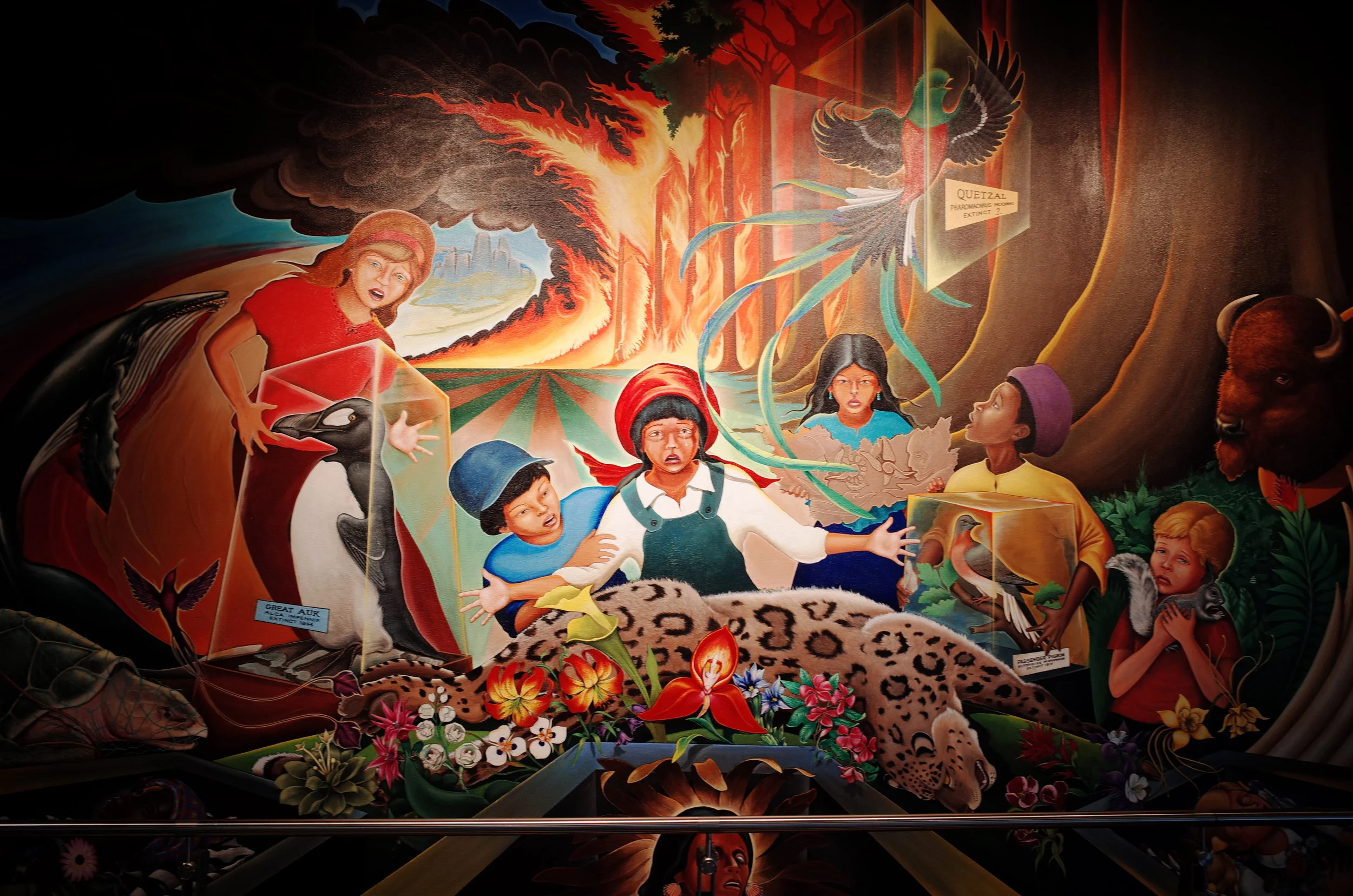 The famous Armageddon paintings in Denver Airport.