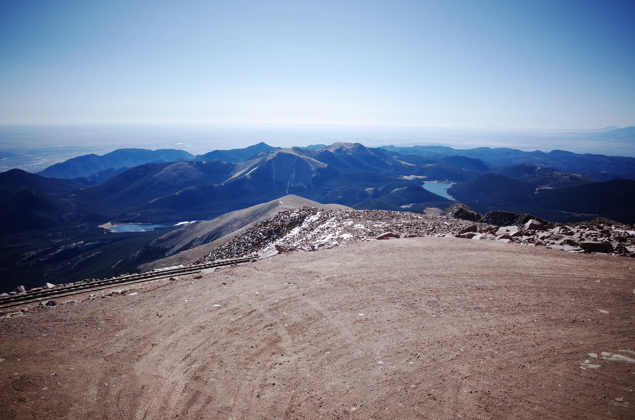 Atop Pikes Peak, 14 000 feet.