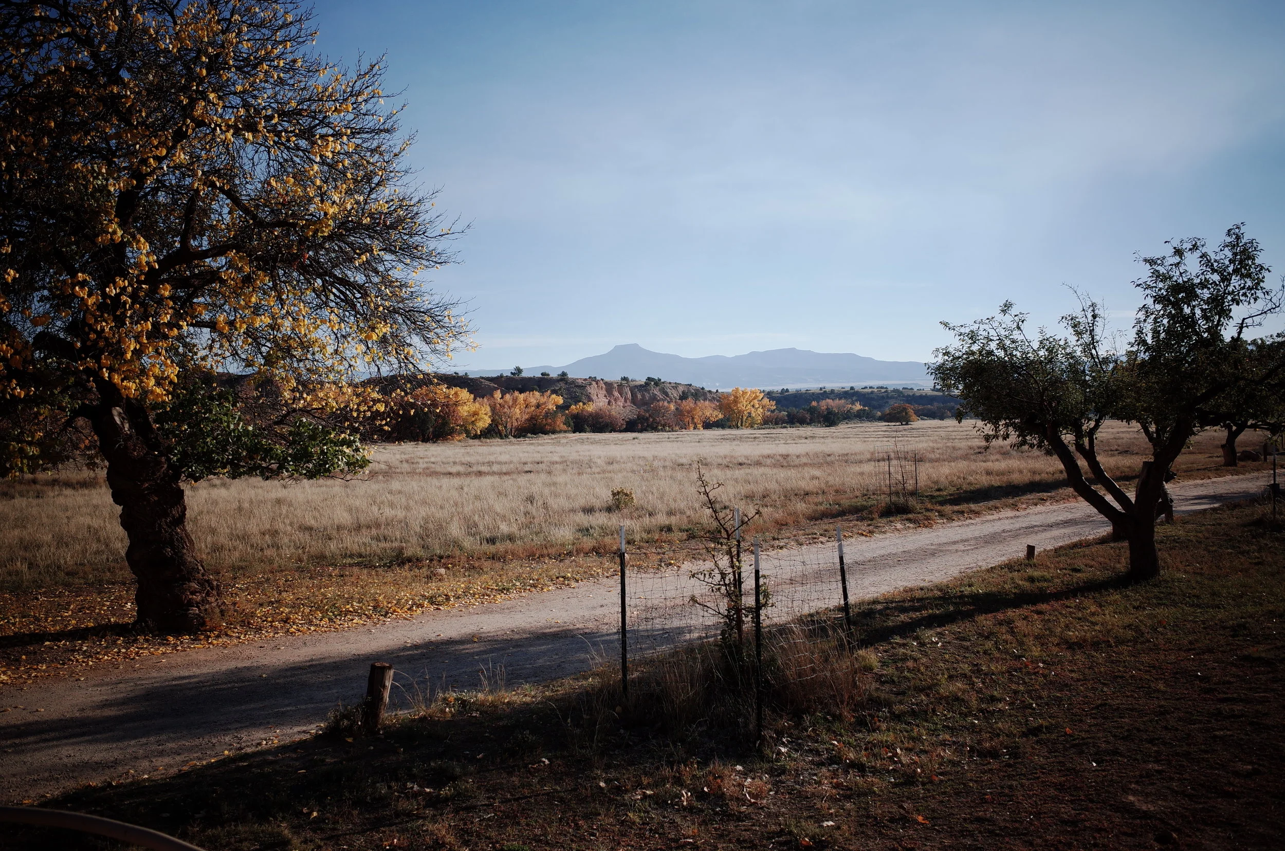 The view of Padernal from Georgia O’Keefe’s front porch. Ghost Ranch, Abiquiu. New Mexico.