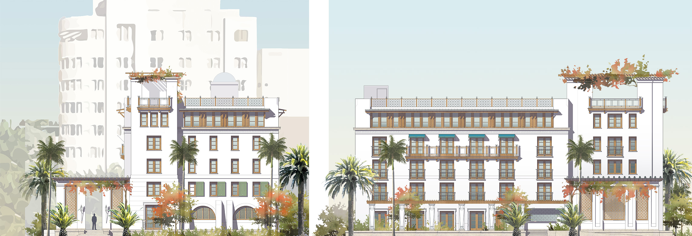 Nods to Greek antiquities, teak windows, and an architectural vocabulary that screamed fantasy arguably fits into what the original developers of Miami Beach set out to do.