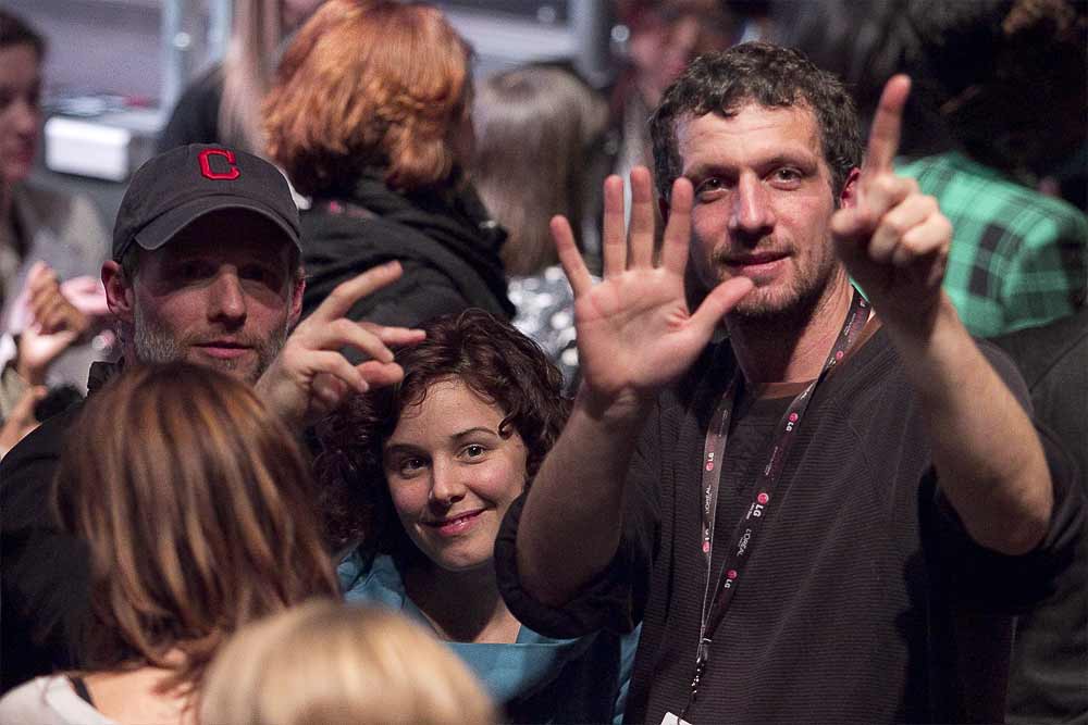 Martin Cadotte, Patricia Trudel et Mark Totti en tournage à Toronto pour la Fashion week pour la série Ruby