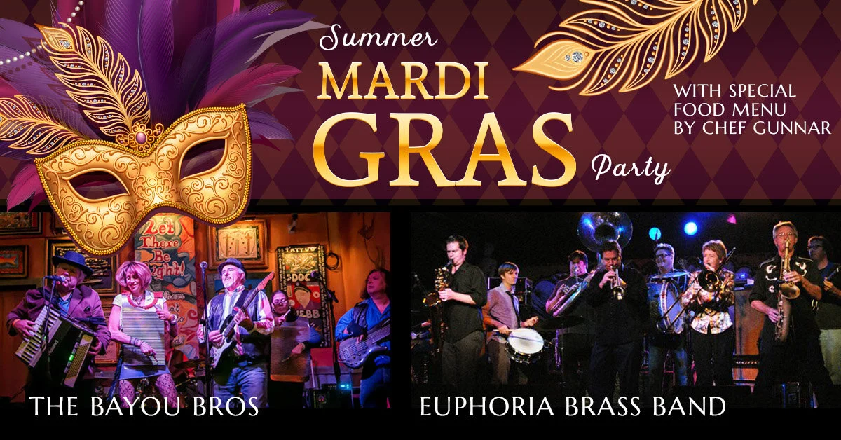 Summer Mardi Gras With Euphoria Brass and The Bayou Brothers with southern food