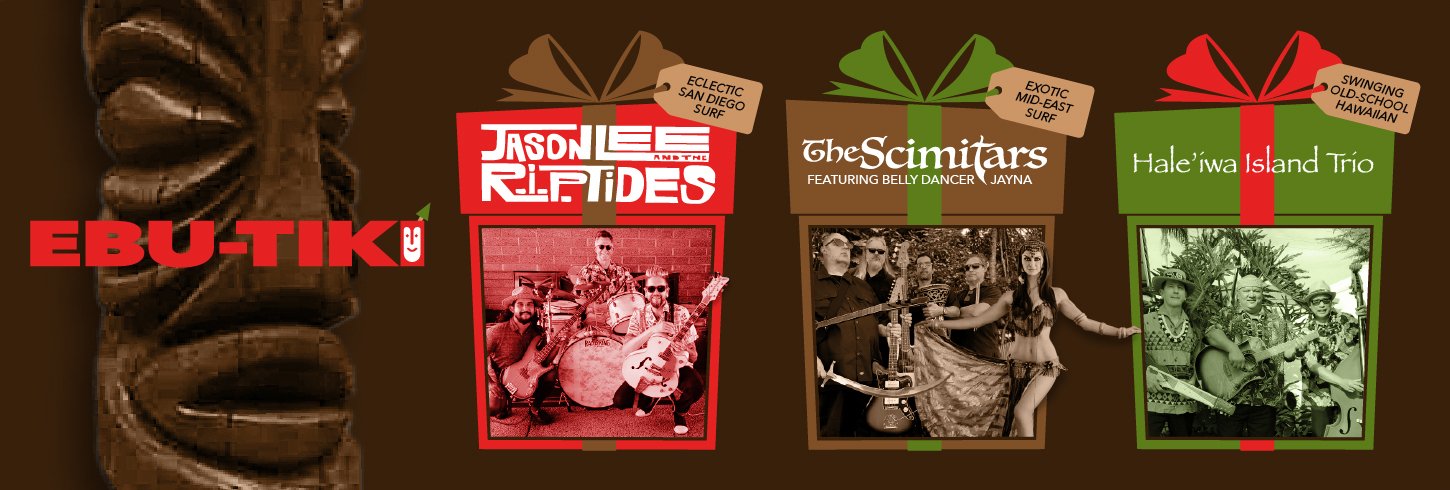 First annual “Ebu-Tiki” exotica/Tiki/lounge event ft. live music from 3 bands, Tiki Marketplace shopping, food, and drink