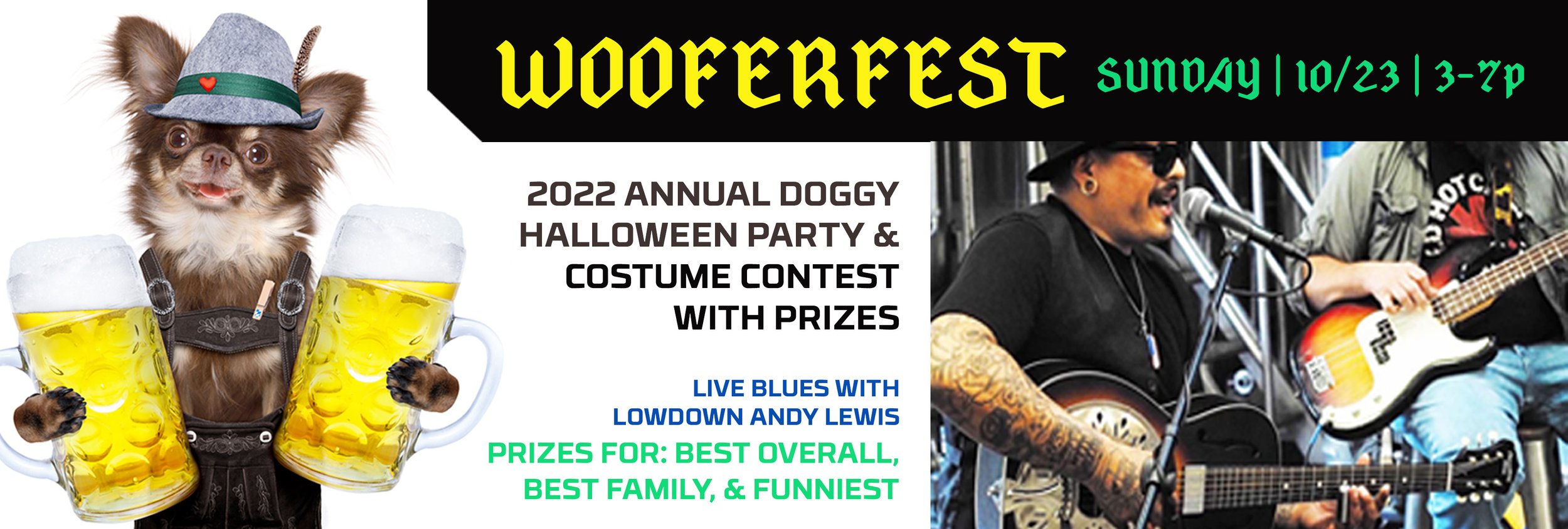 Annual Wooferfest Doggy Costume Party With Lowdown Andy Lewis Live Blues