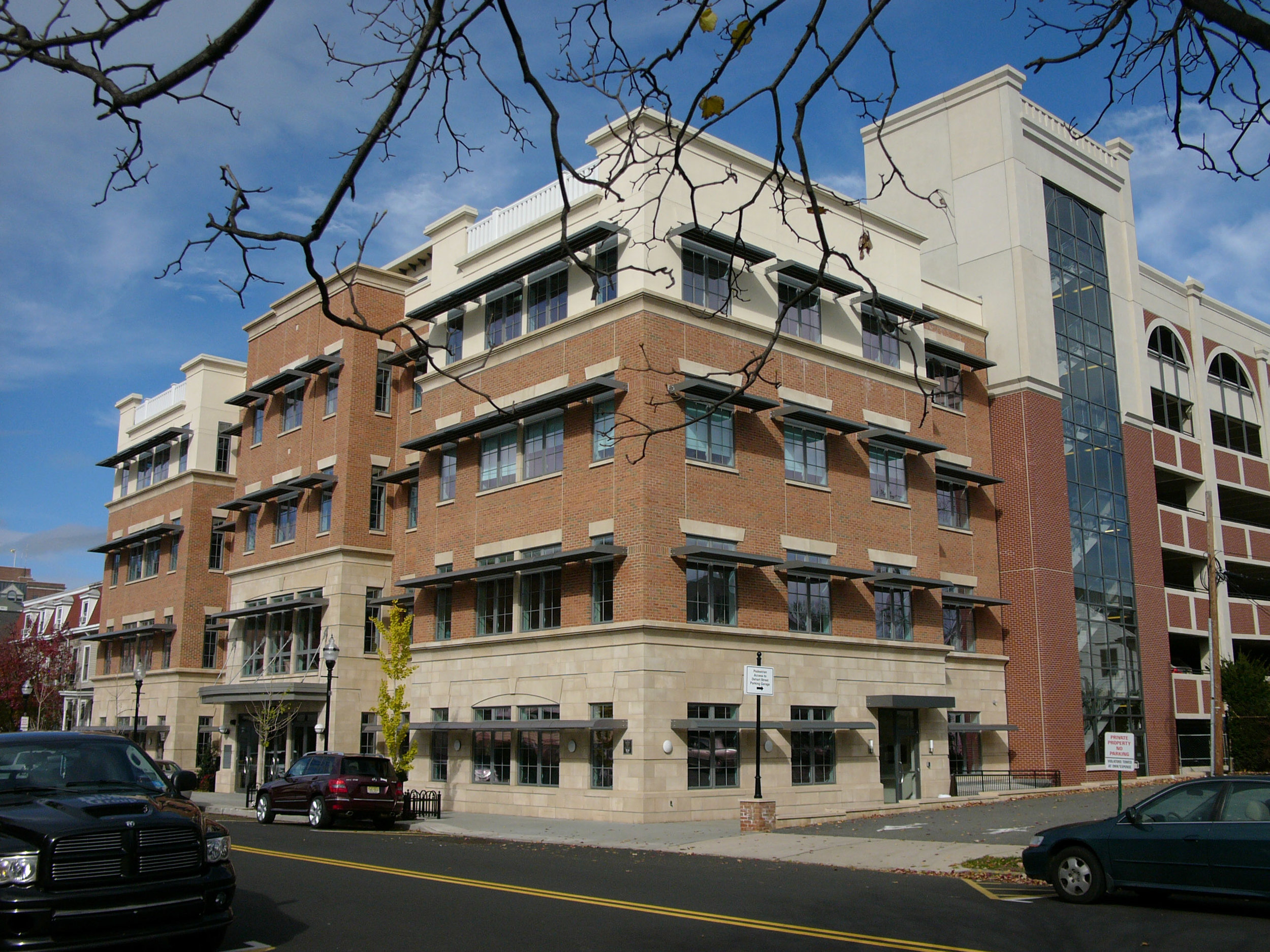 The new LEED-accredited office building for the Morristown Parking Authority.